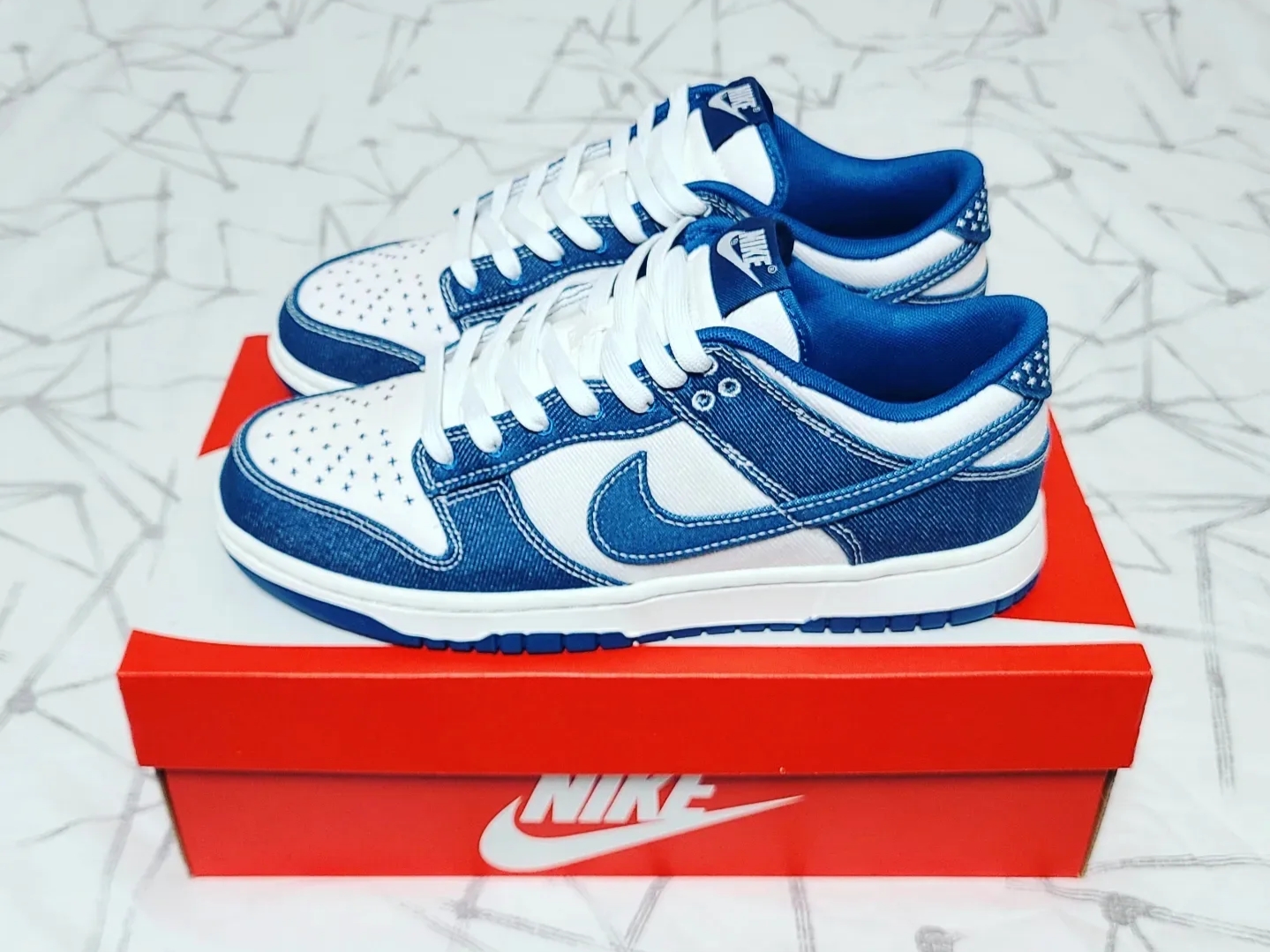 Nike Dunk Low Retro SE Industrial Blue 착용 스타일 - 2