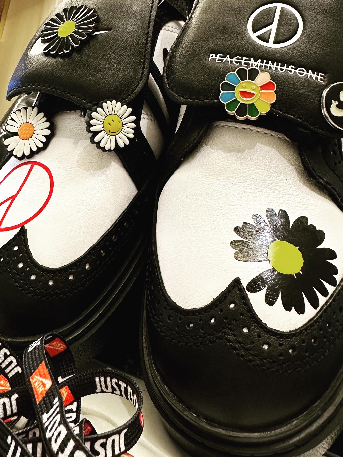 Nike x Peaceminusone Kwondo1 Black and White 착용 스타일 - 4