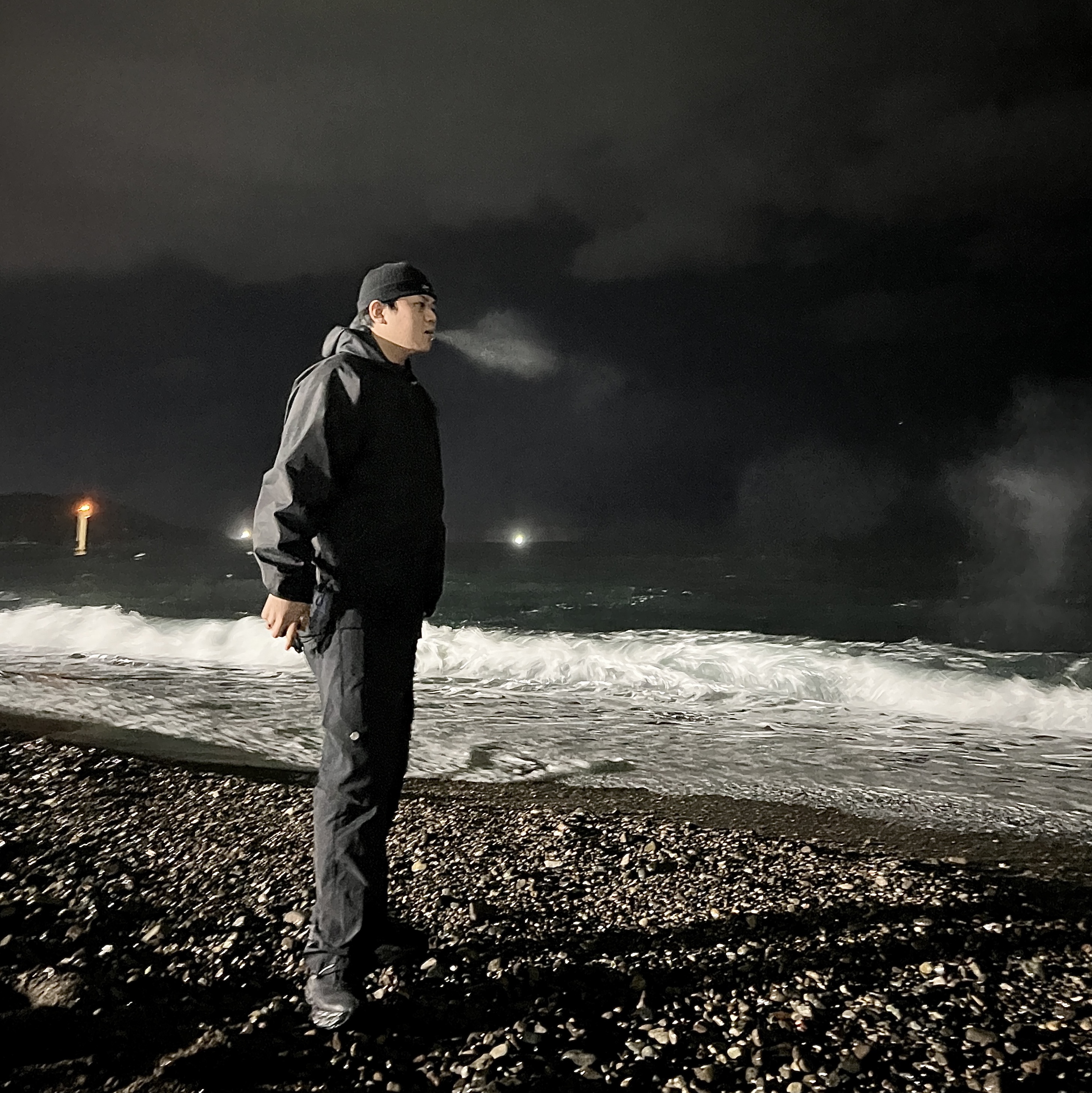 Sansan Gear Windblock Jacket Black - 22FW, Hoka Bondi 7 Black - Wide 착용 스타일 - 3