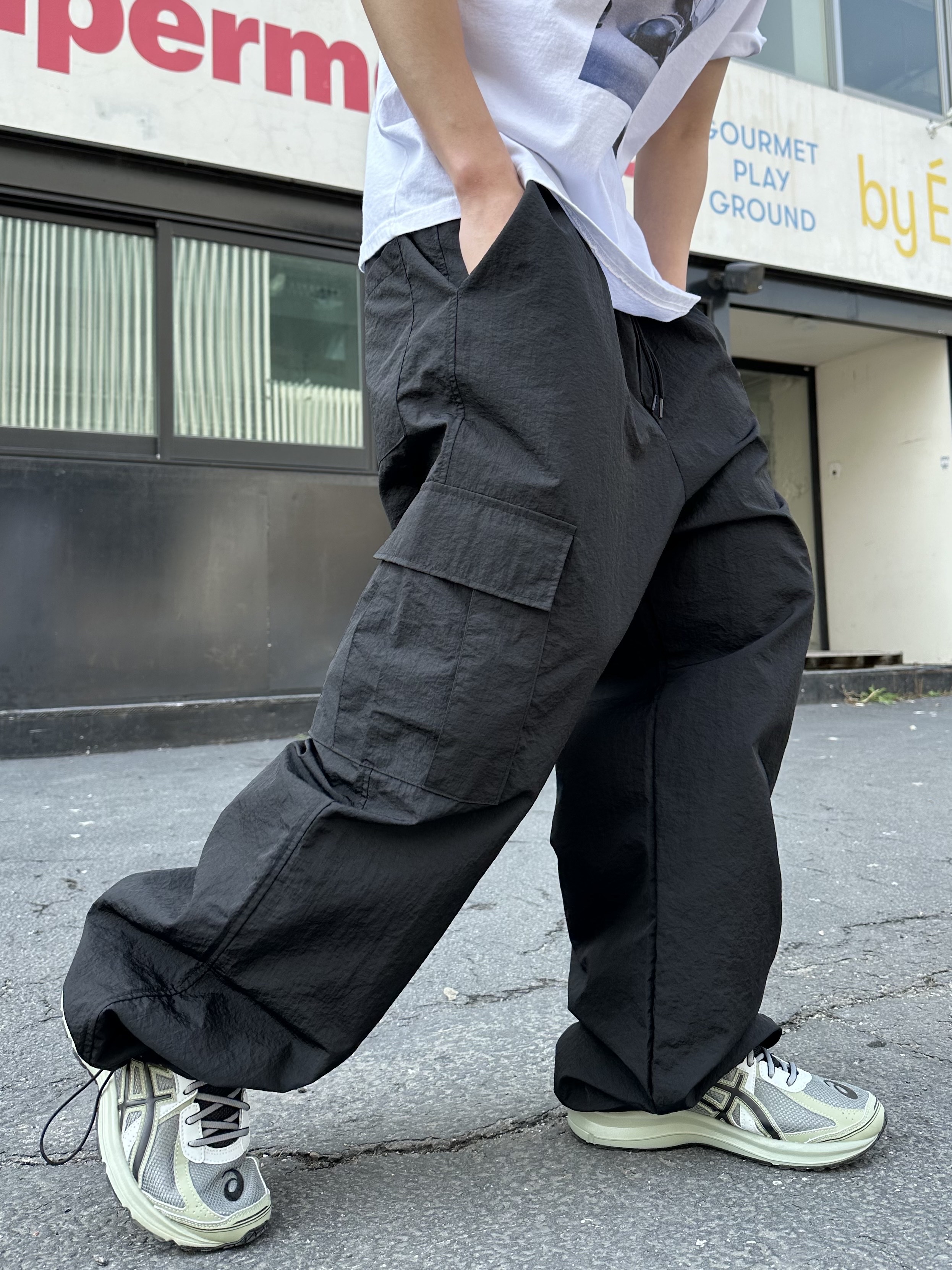 Asics Jog 100 S Sheet Rock - 2E Wide 착용 스타일 - 4