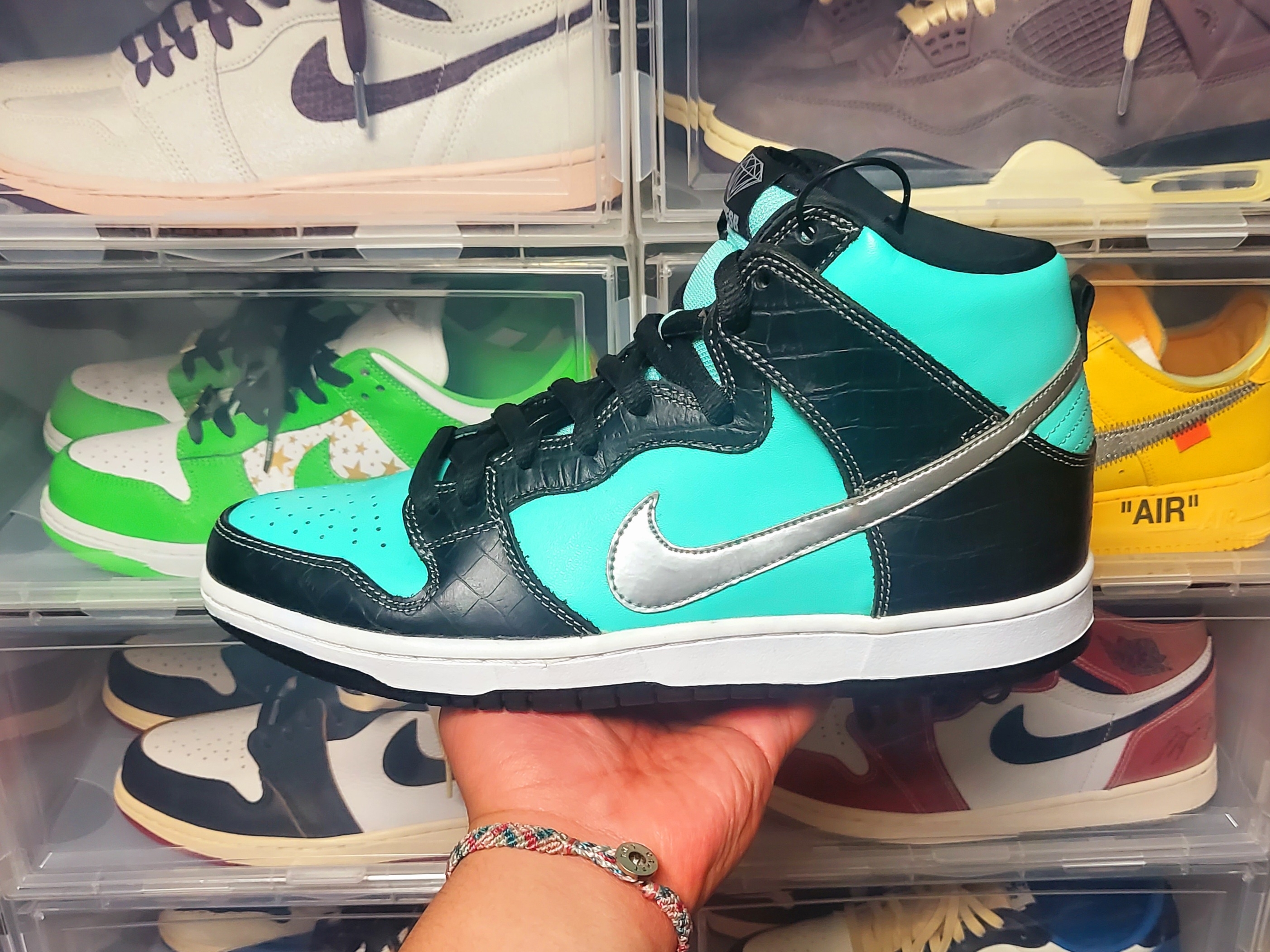 Nike x Diamond Supply Co. SB Dunk High Tiffany 착용 스타일 - 2