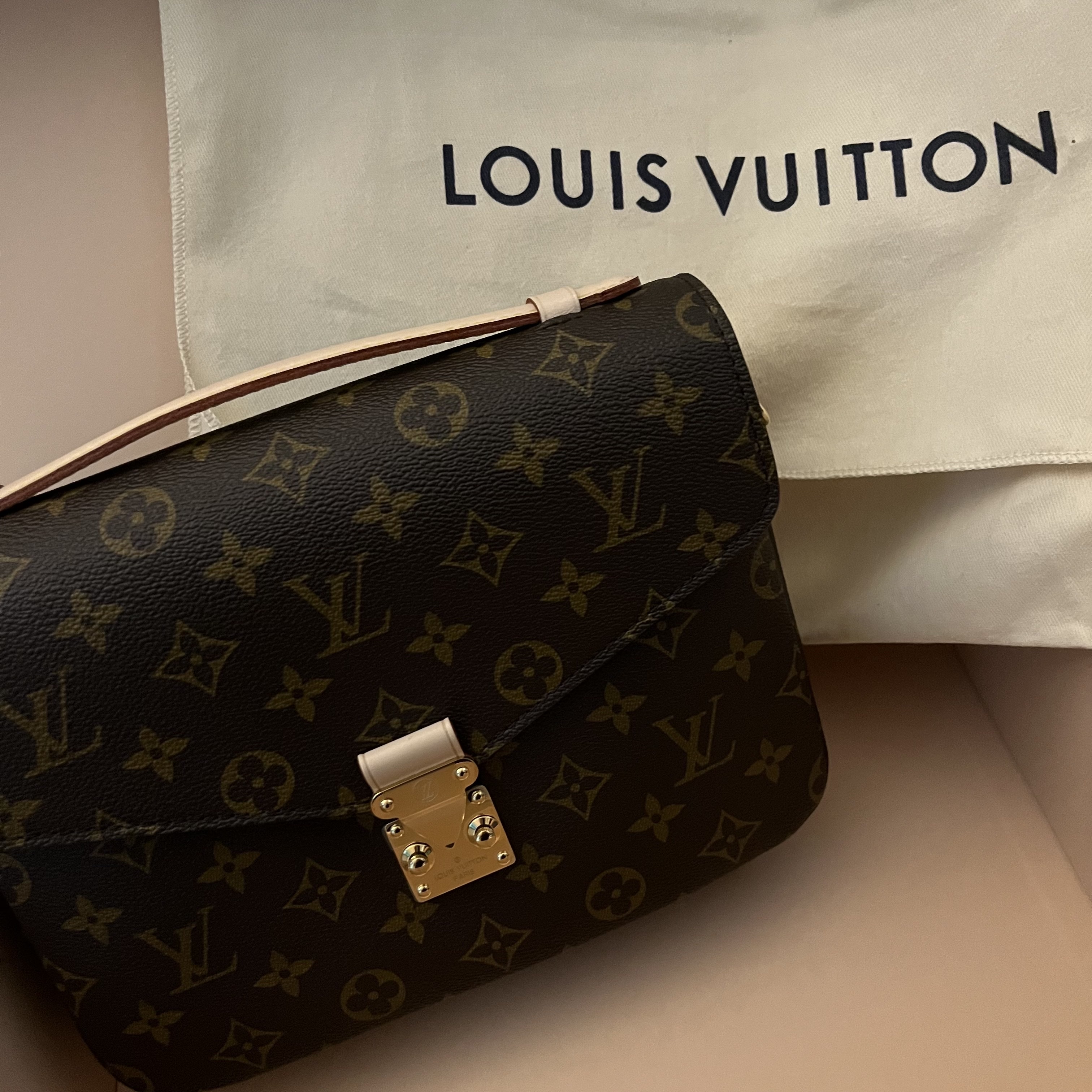 Louis Vuitton Pochette Metis Monogram 착용 스타일