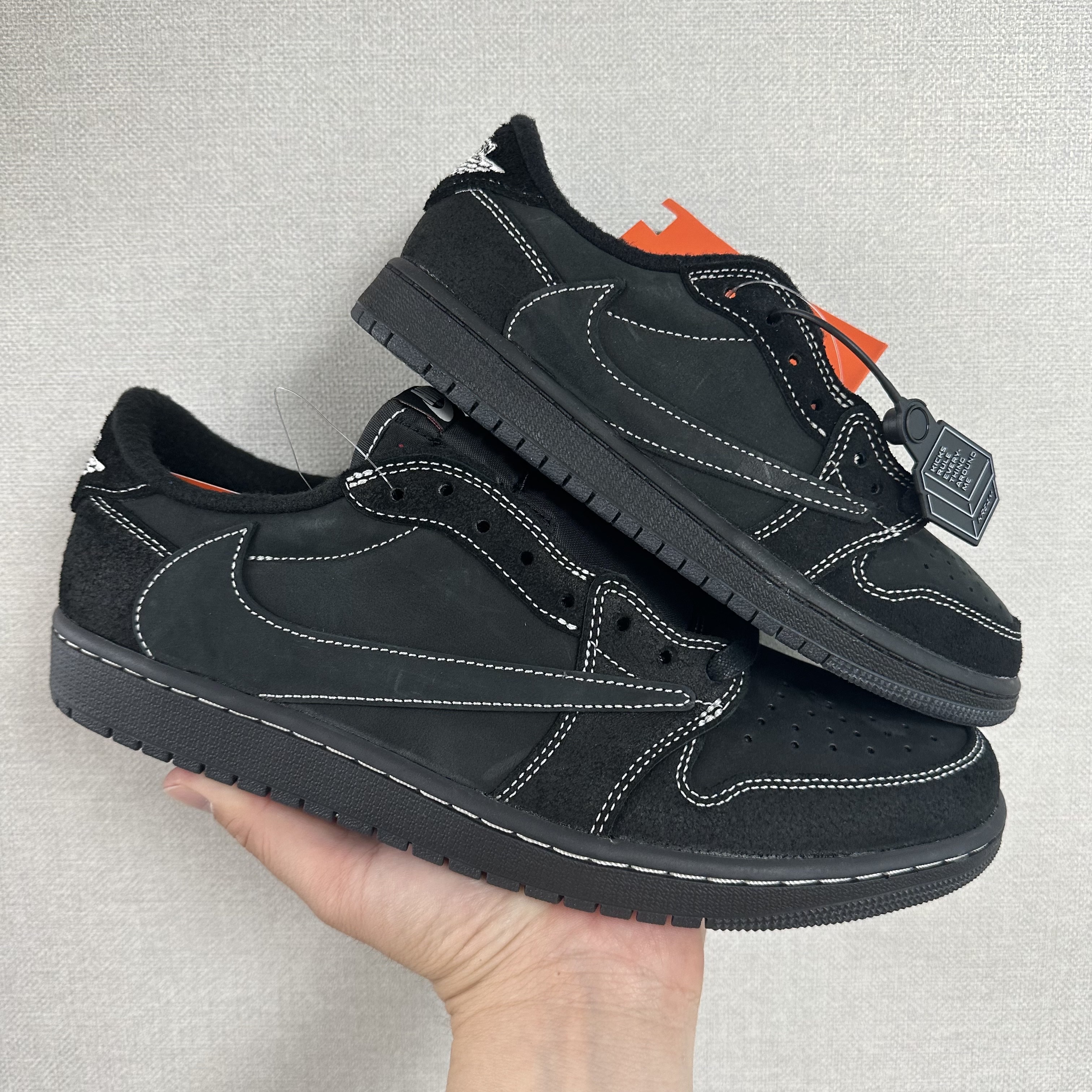 (PS) Jordan 1 x Travis Scott Retro Low OG SP Black Phantom, Jordan 1 x Travis Scott Retro Low OG SP Black Phantom 착용 스타일