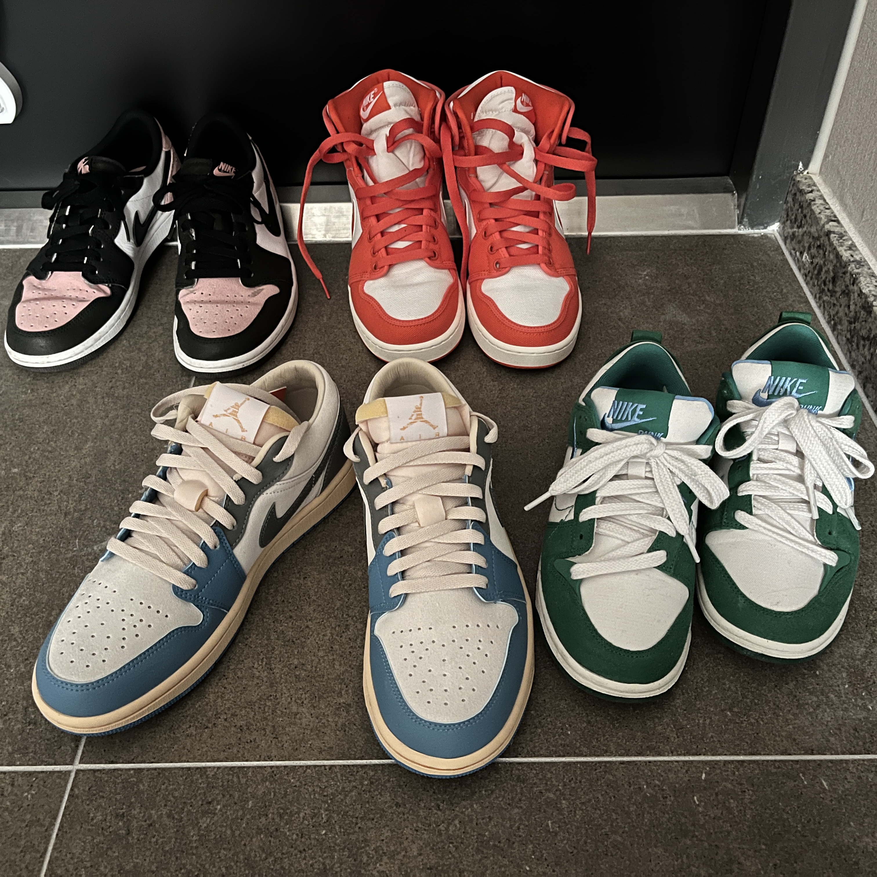 Jordan 1 Low SE Tokyo 96, Jordan 1 KO Rush Orange 착용 스타일 - 2