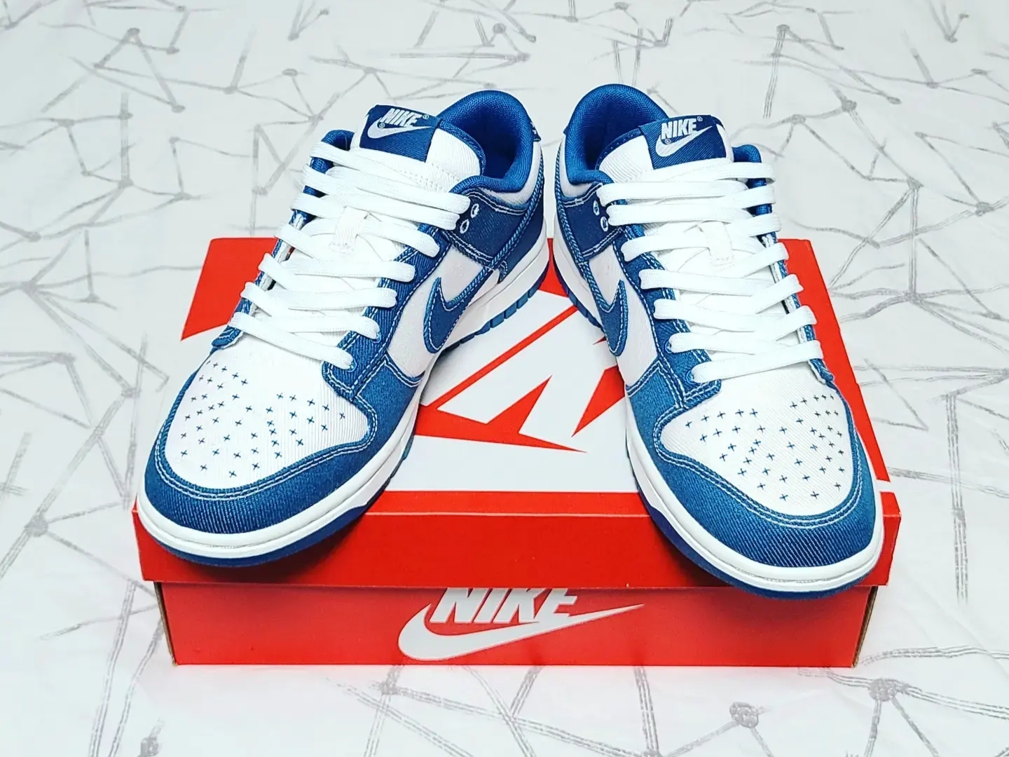 Nike Dunk Low Retro SE Industrial Blue 착용 스타일 - 3