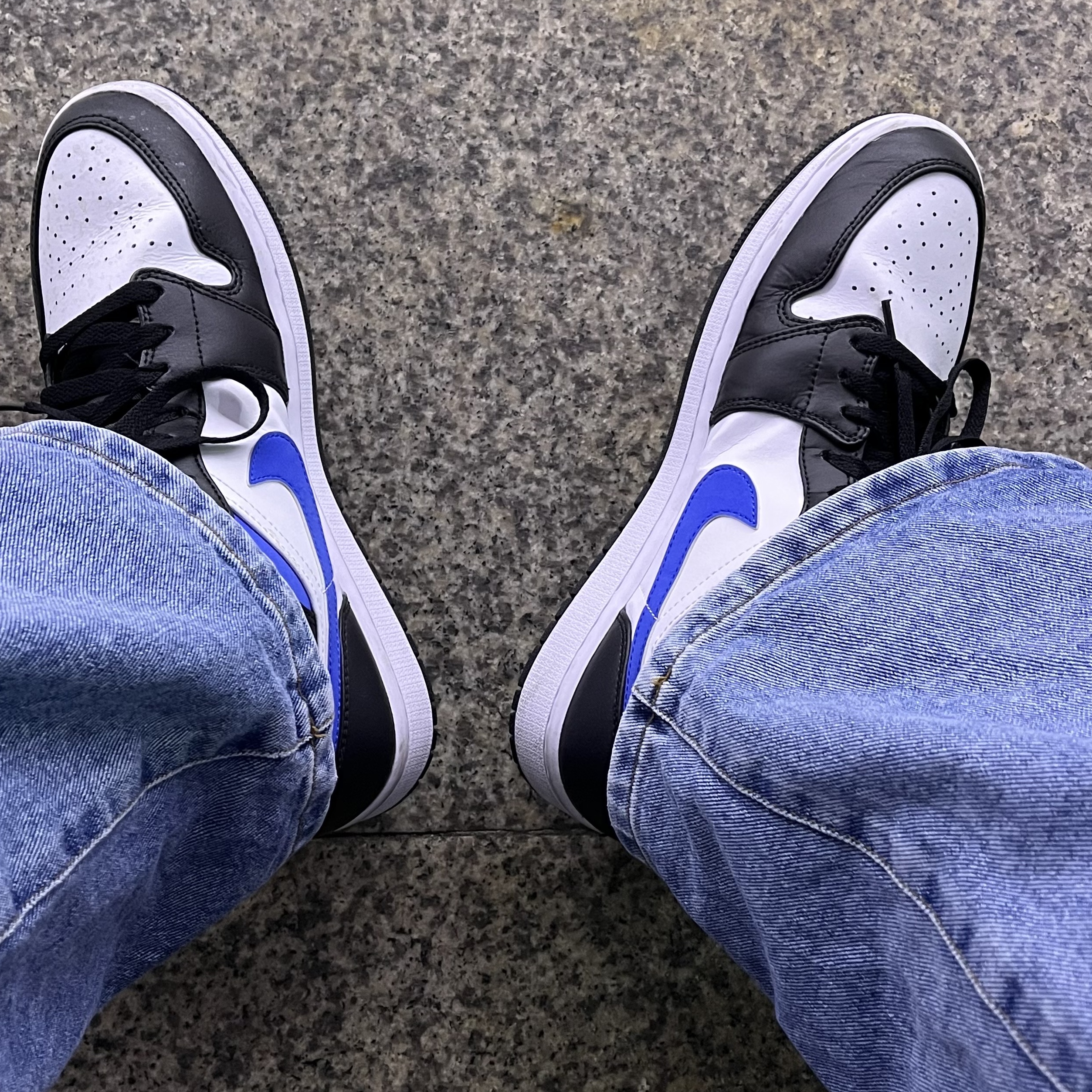 Jordan 1 Mid Racer Blue 착용 스타일 - 4