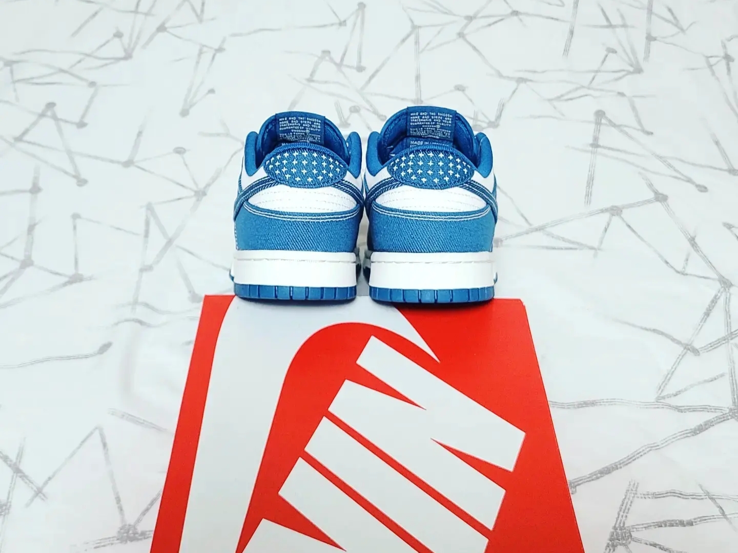 Nike Dunk Low Retro SE Industrial Blue 착용 스타일 - 5