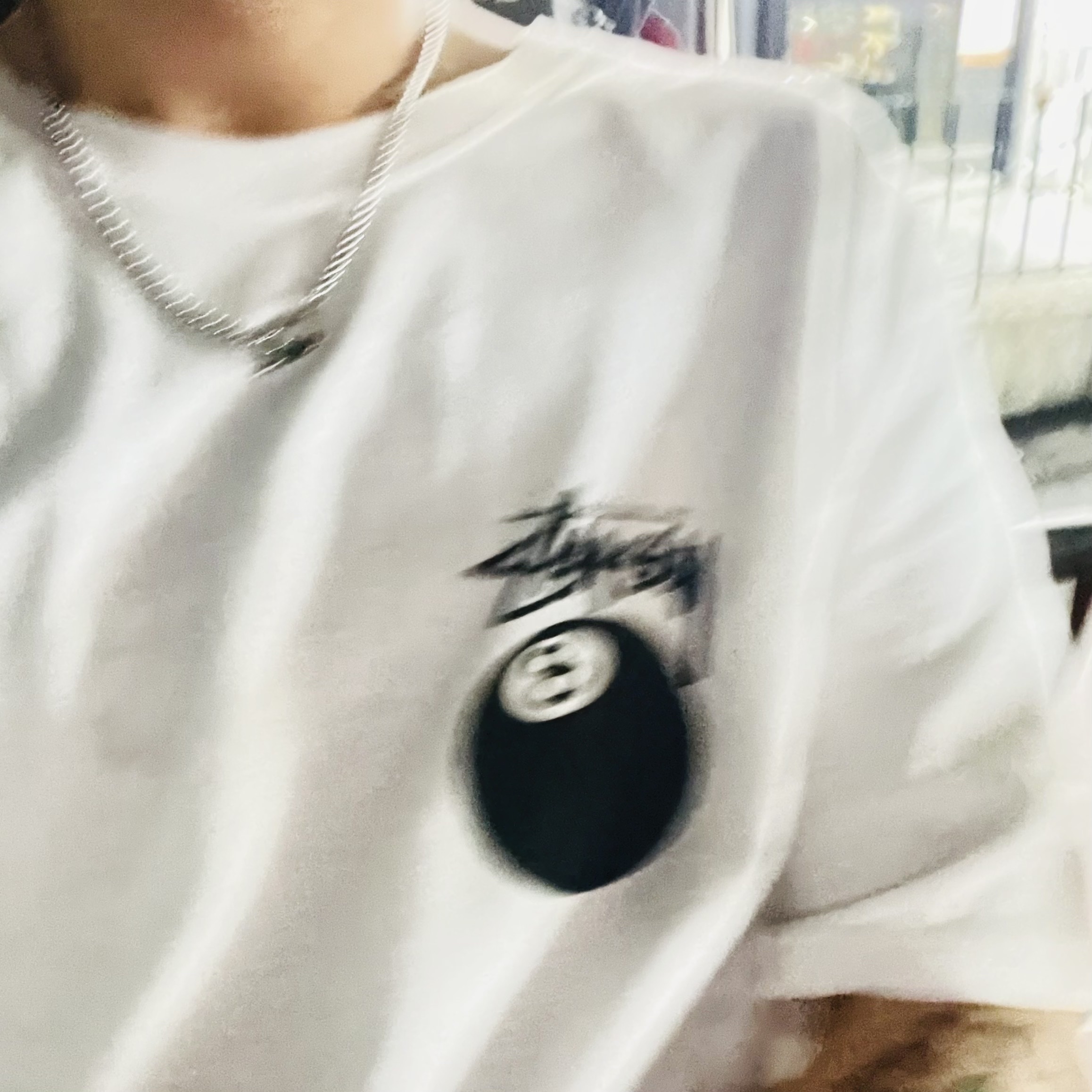 Stussy 8 Ball T-Shirt White - 22SS 착용 스타일 - 1