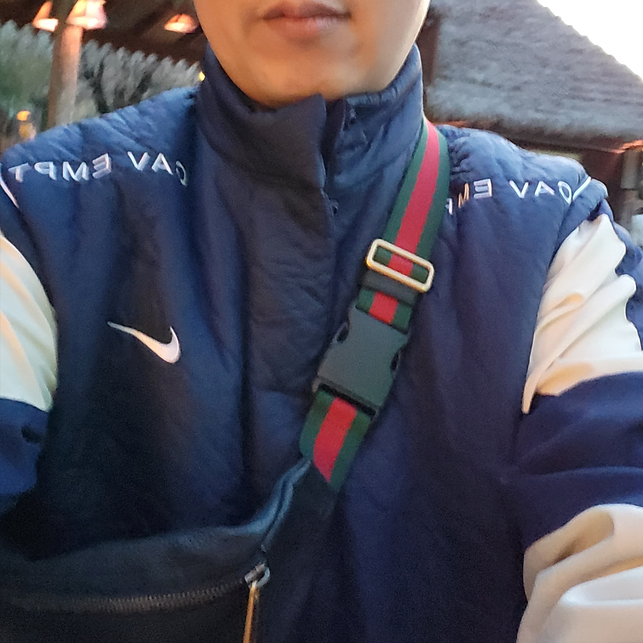 Nike x Cav Empt Vest Navy, Nike x Cav Empt Track Jacket Navy 착용 스타일 - 1
