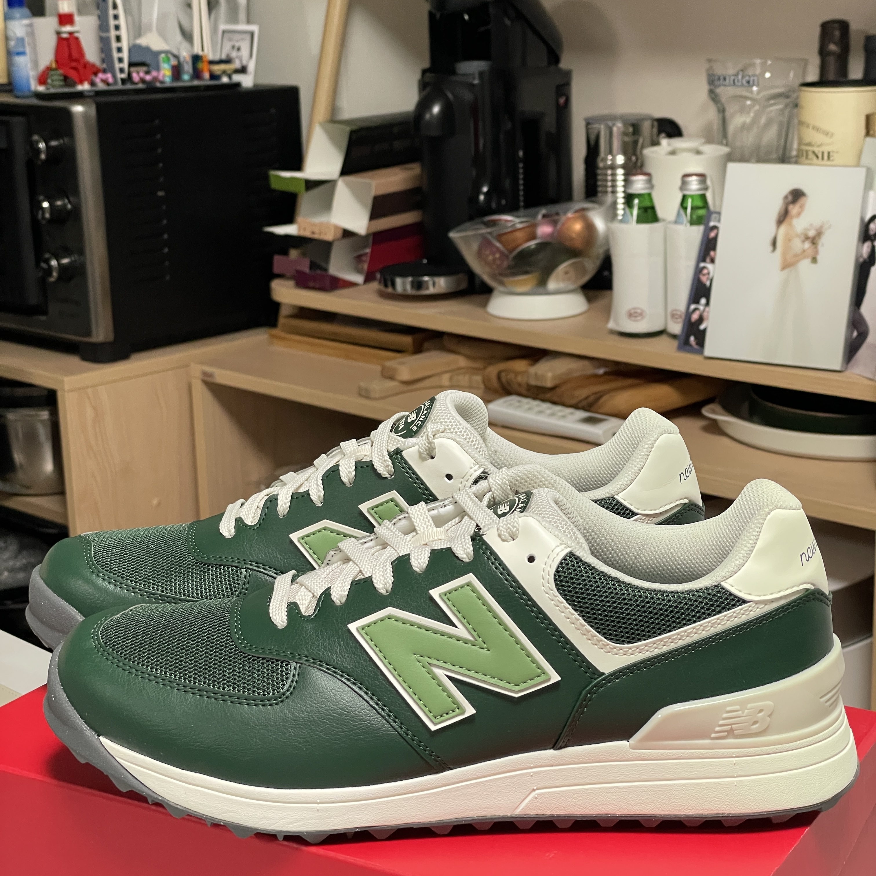 New Balance Golf 574 Green 착용 스타일