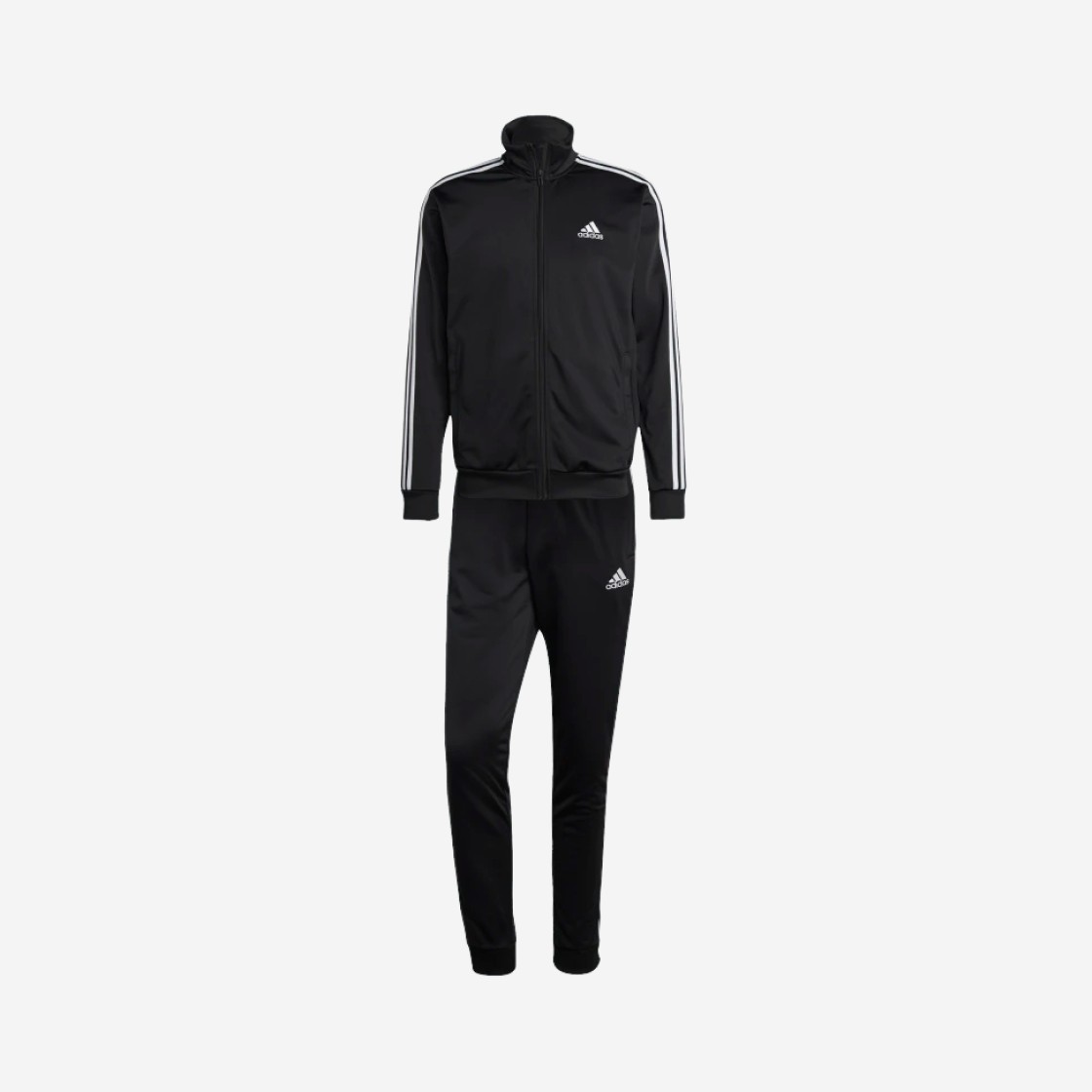 Adidas Basic 3-Stripes Tricot Track Suit Set Black - US Sizing 상세 이미지 1