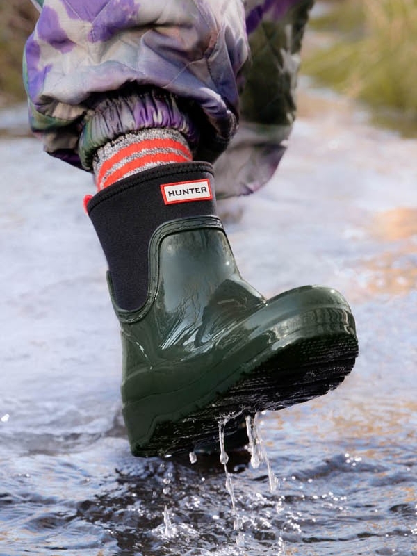 Hunter Women Play Neoprene Short Rainboots Articmoss 착용 스타일
