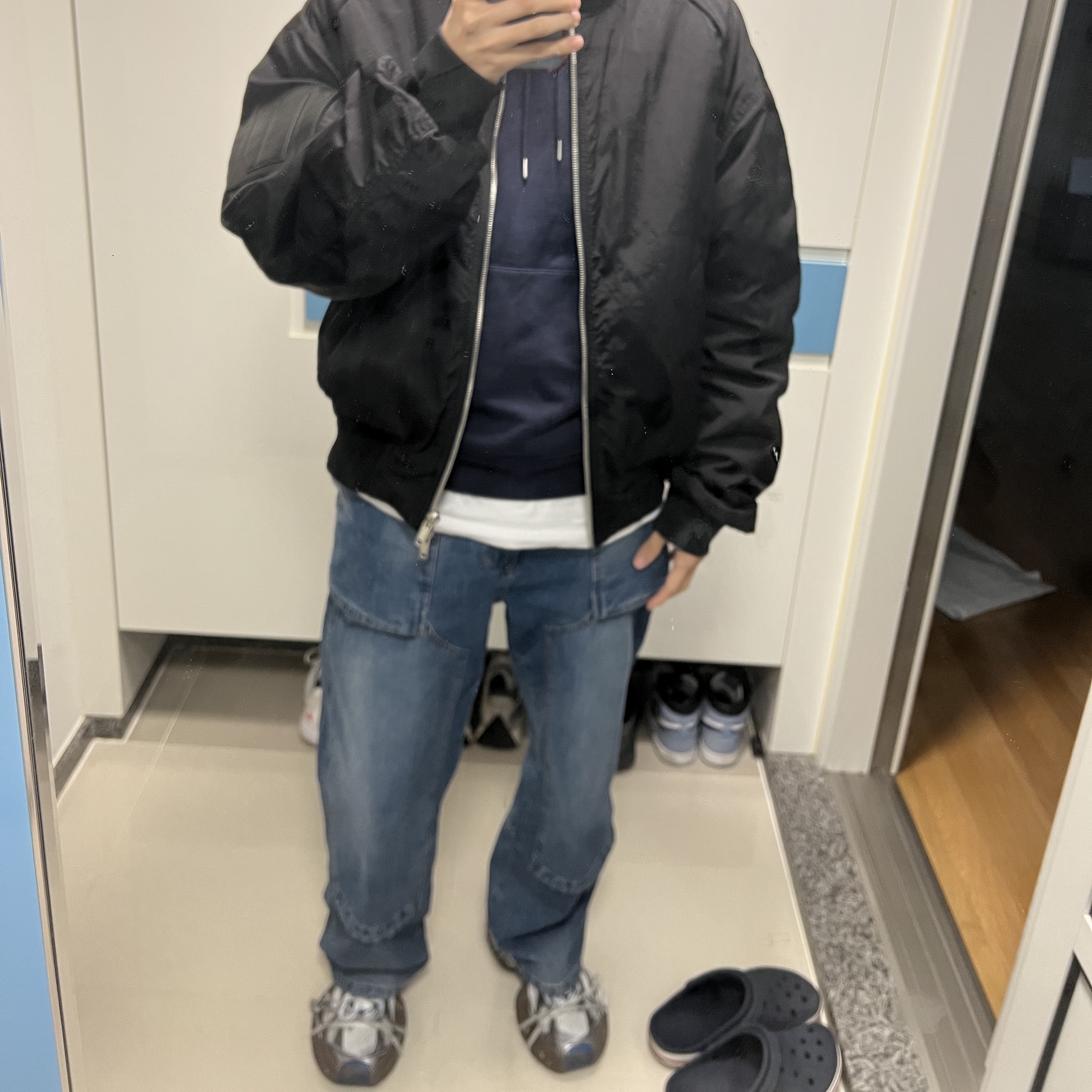 Balenciaga 3XL Sneakers Worn Out Grey White Blue, Juun.J Carpenter Denim Blue - 23SS 착용 스타일 - 1