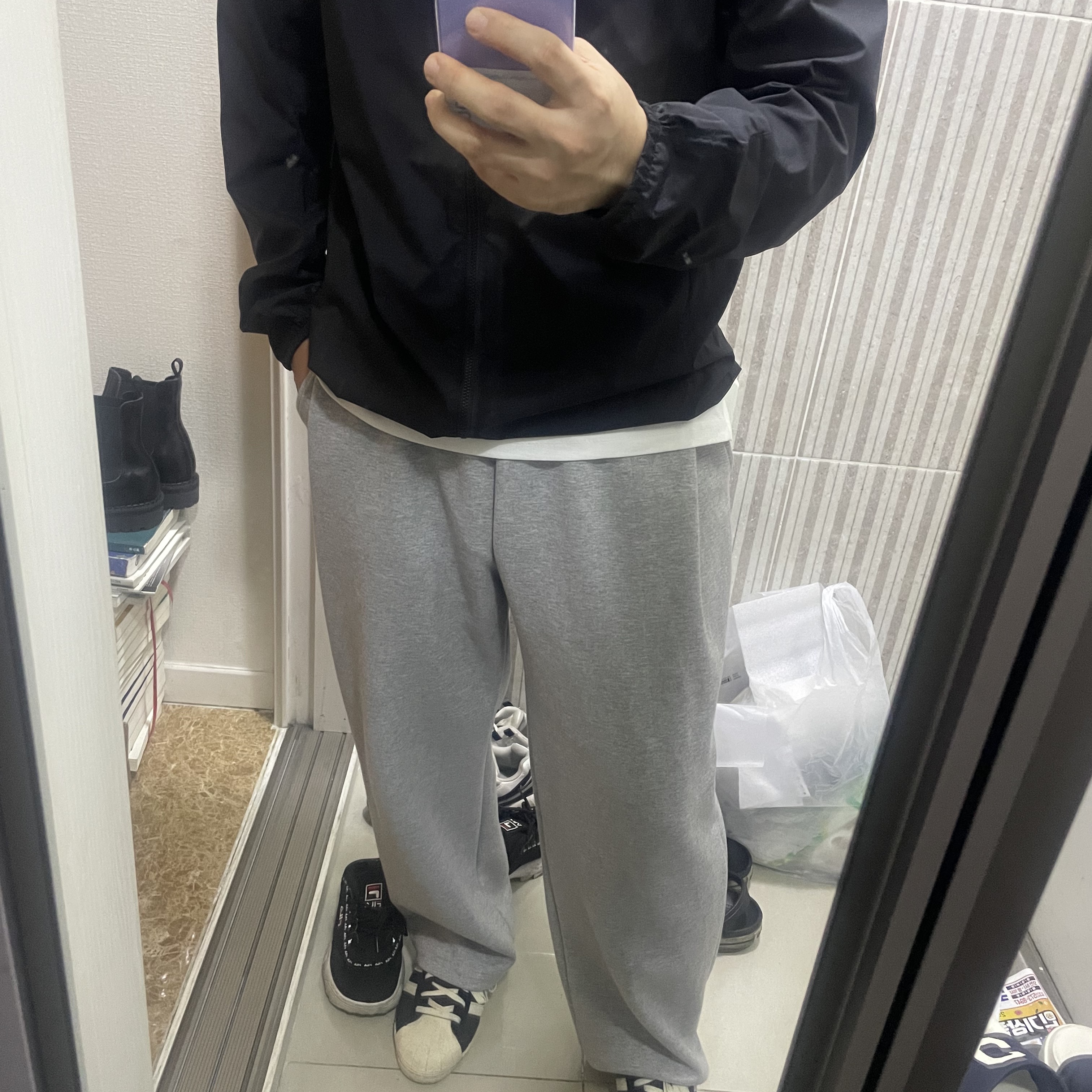Arc'teryx Squamish Hoody Black 착용 스타일