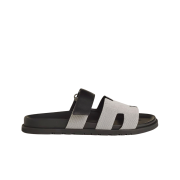 Hermes Chypre Sandal Canvas Calfskin & Prunoir Noir