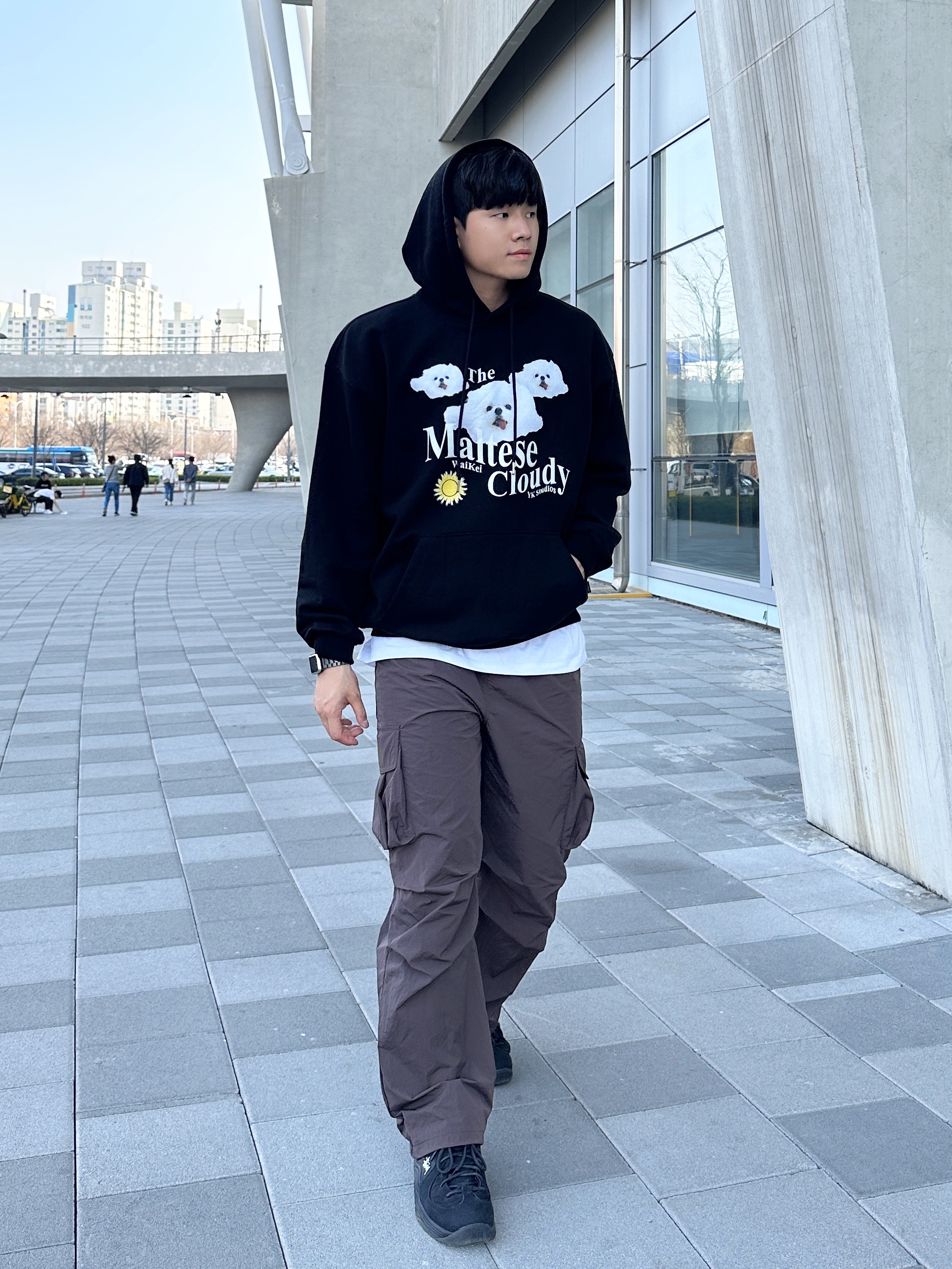 Nike x Stussy Air Penny II Black 착용 스타일 - 2
