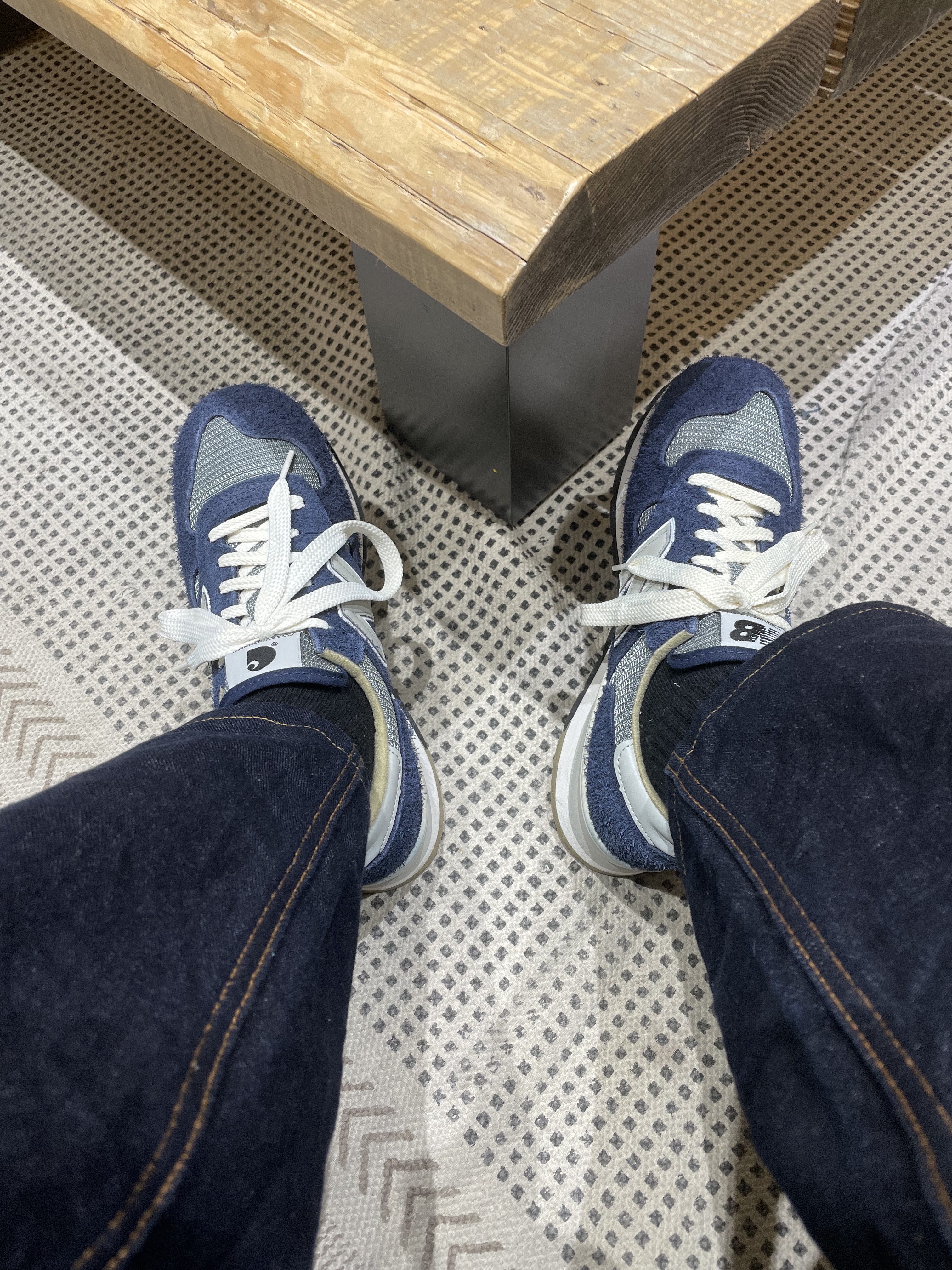New Balance x Carhartt WIP 990v1 Made in USA Sculpture Center, Aime Leon Dore x New Era Yankees Ballpark Hat Navy 착용 스타일 - 3