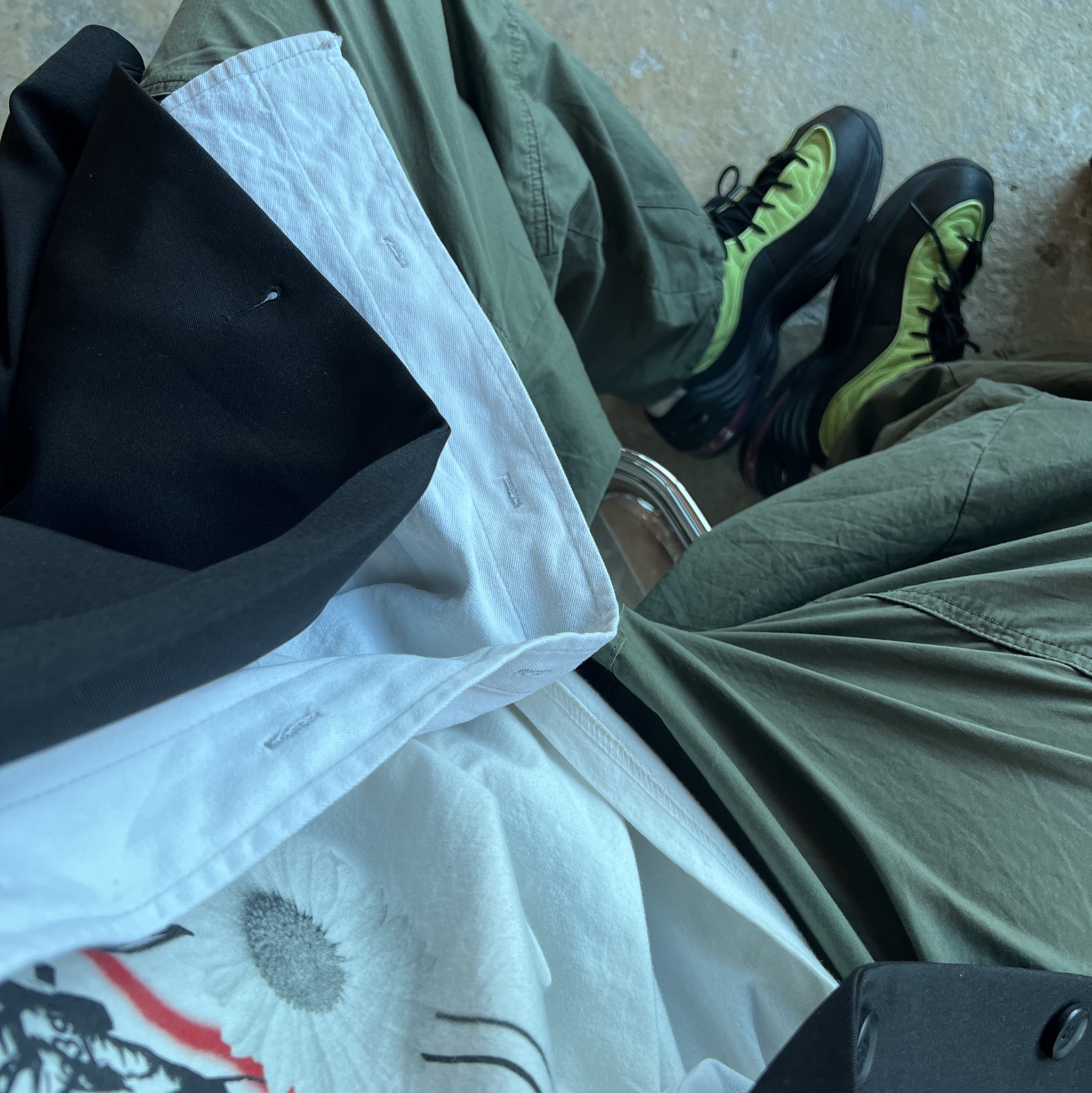 Nike x Stussy Air Penny II Vivid Green and Black 착용 스타일 - 3