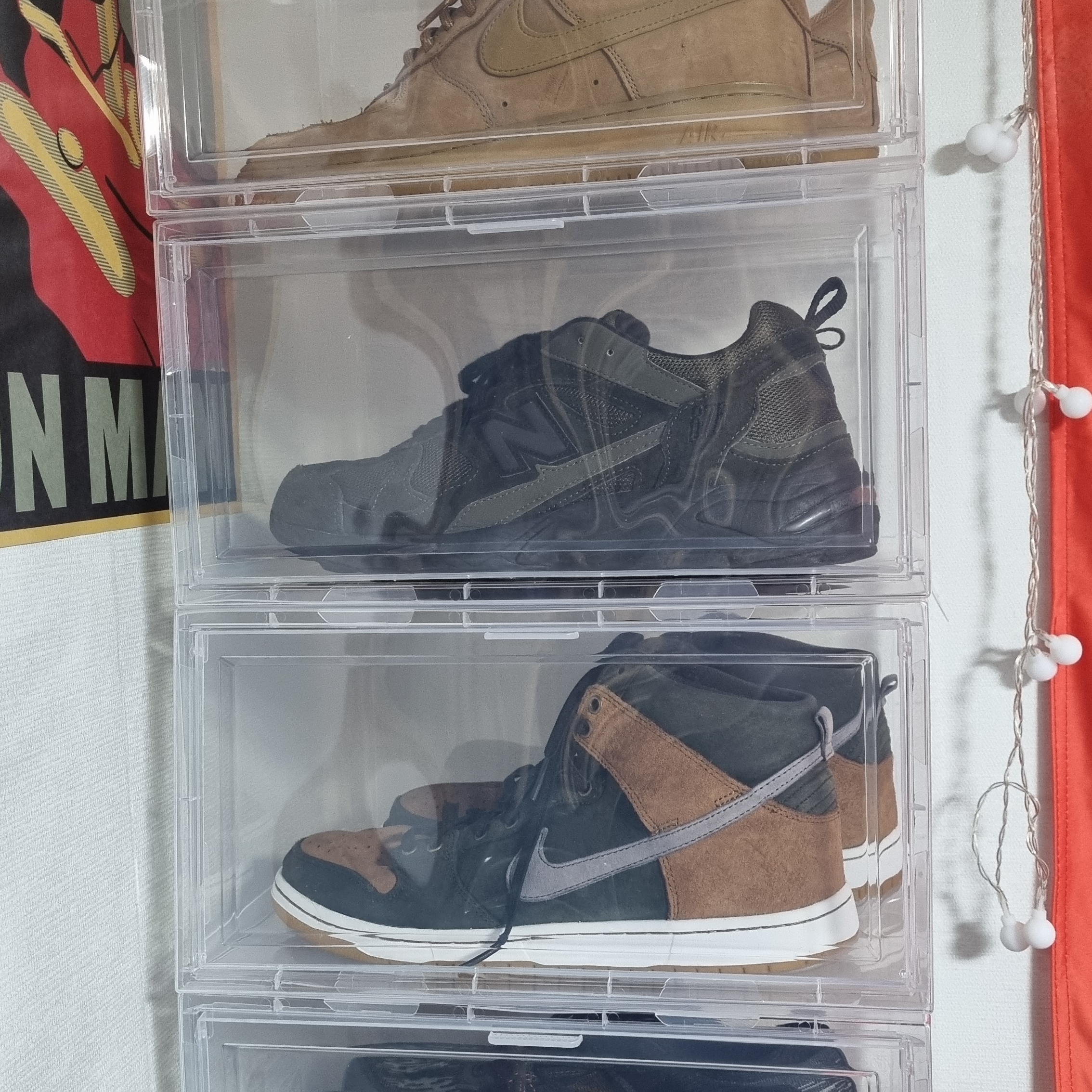 Nike Dunk SB High Homegrown Ale Brown, Nike Air Force 1 '07 WB Flax 착용 스타일