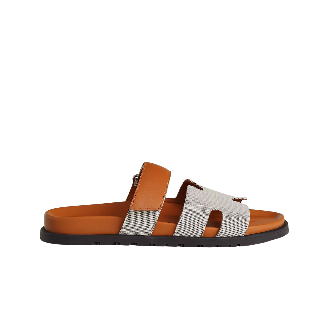 에르메스 시프레 샌들 캔버스 카프스킨 & 프루누아 나뛰렐(Hermes Chypre Sandal Canvas Calfskin & Prunoir Naturel) - 1