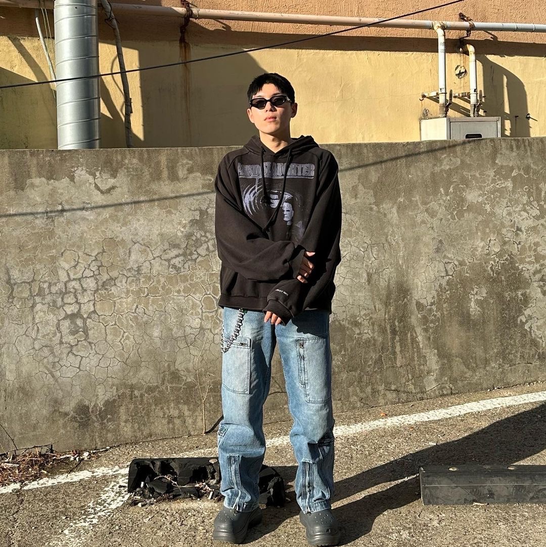 Thevinylhouse Flight Denim Pants Blue 착용 스타일 - 1