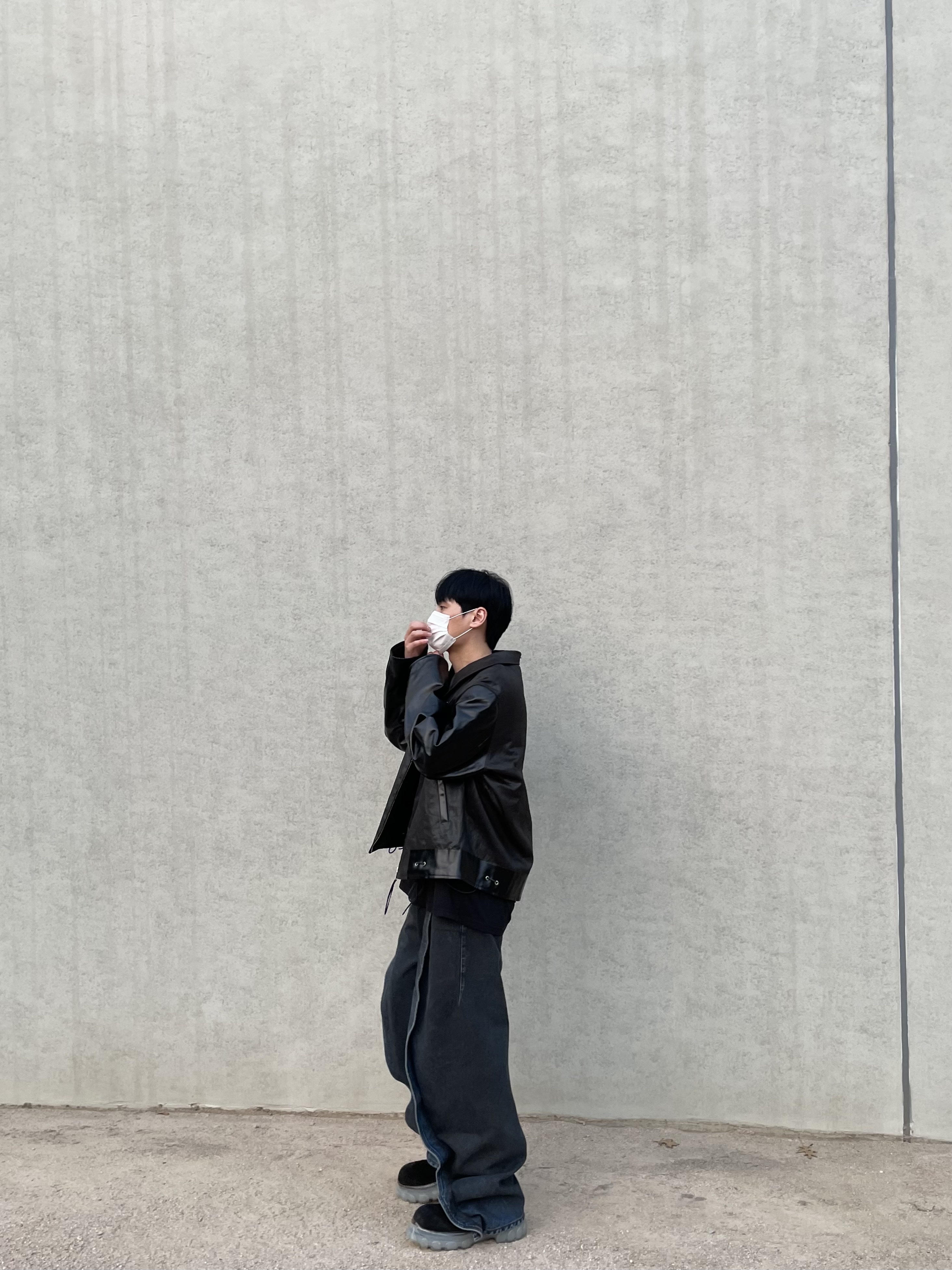 Our Legacy Reversible Varsity Jacket Mud Dyed Cotton 착용 스타일 - 1