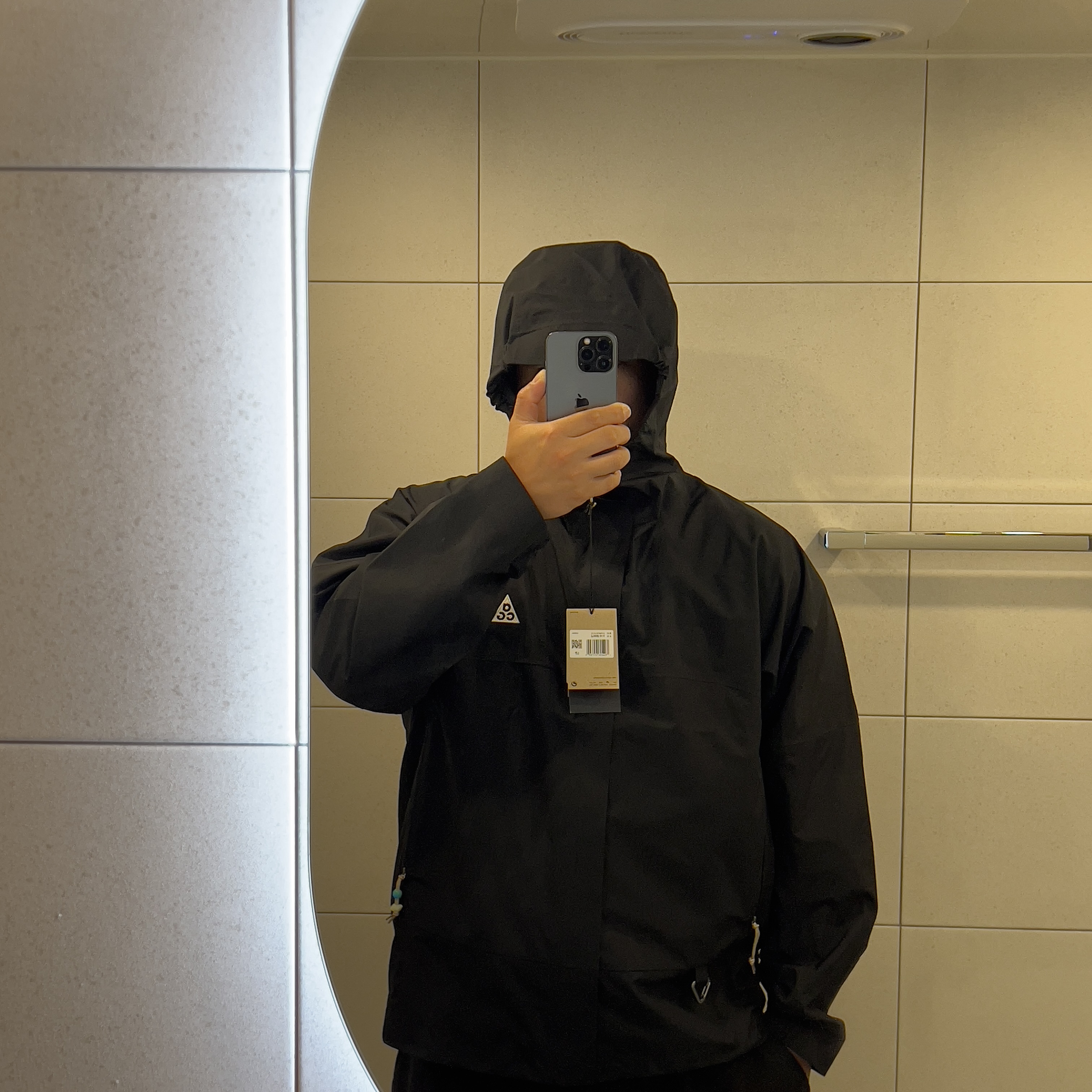 Nike ACG Storm-Fit ADV Cascade Rains Full Zip Jacket Black - Asia 착용 스타일