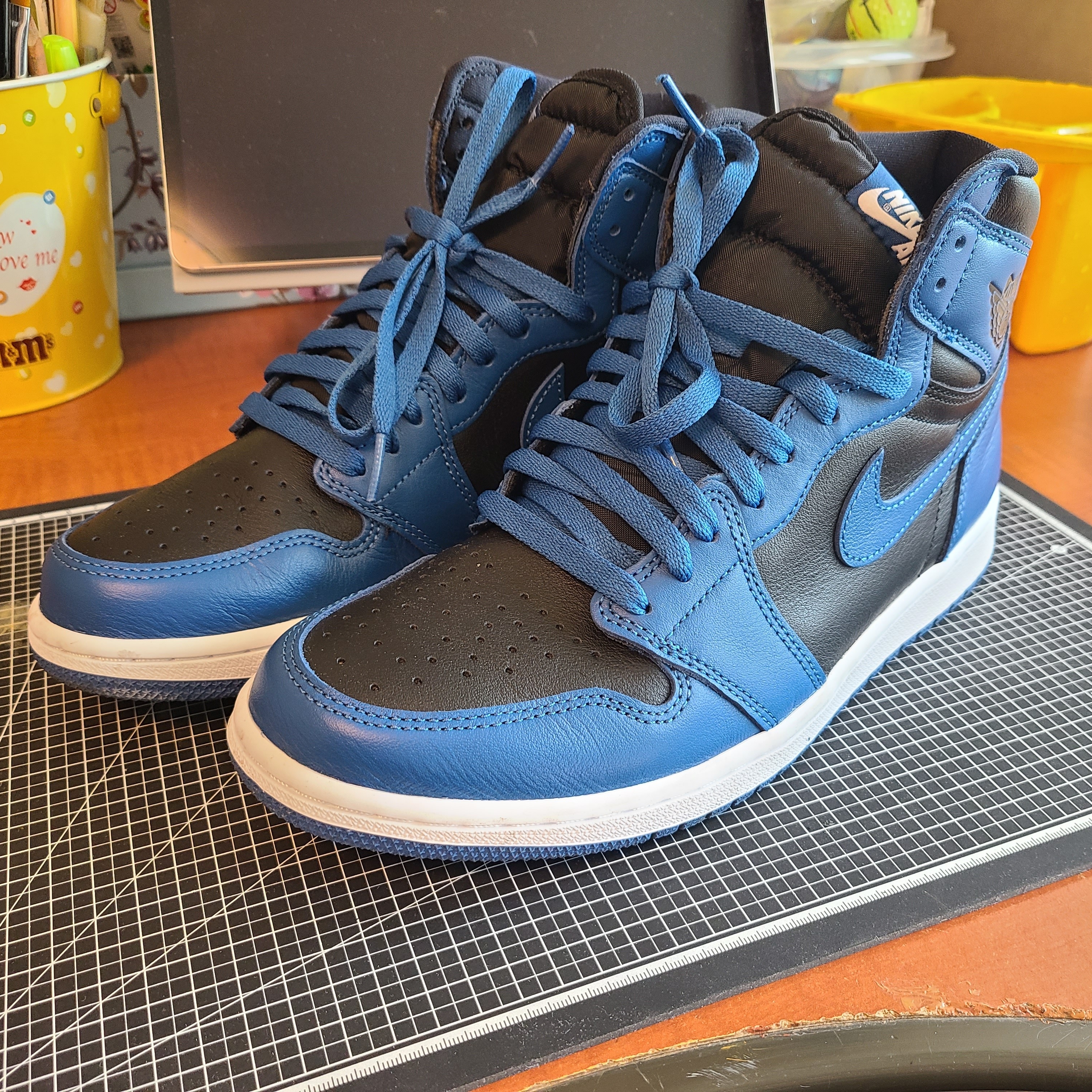 Jordan 1 Retro High OG Dark Marina Blue 착용 스타일 - 2