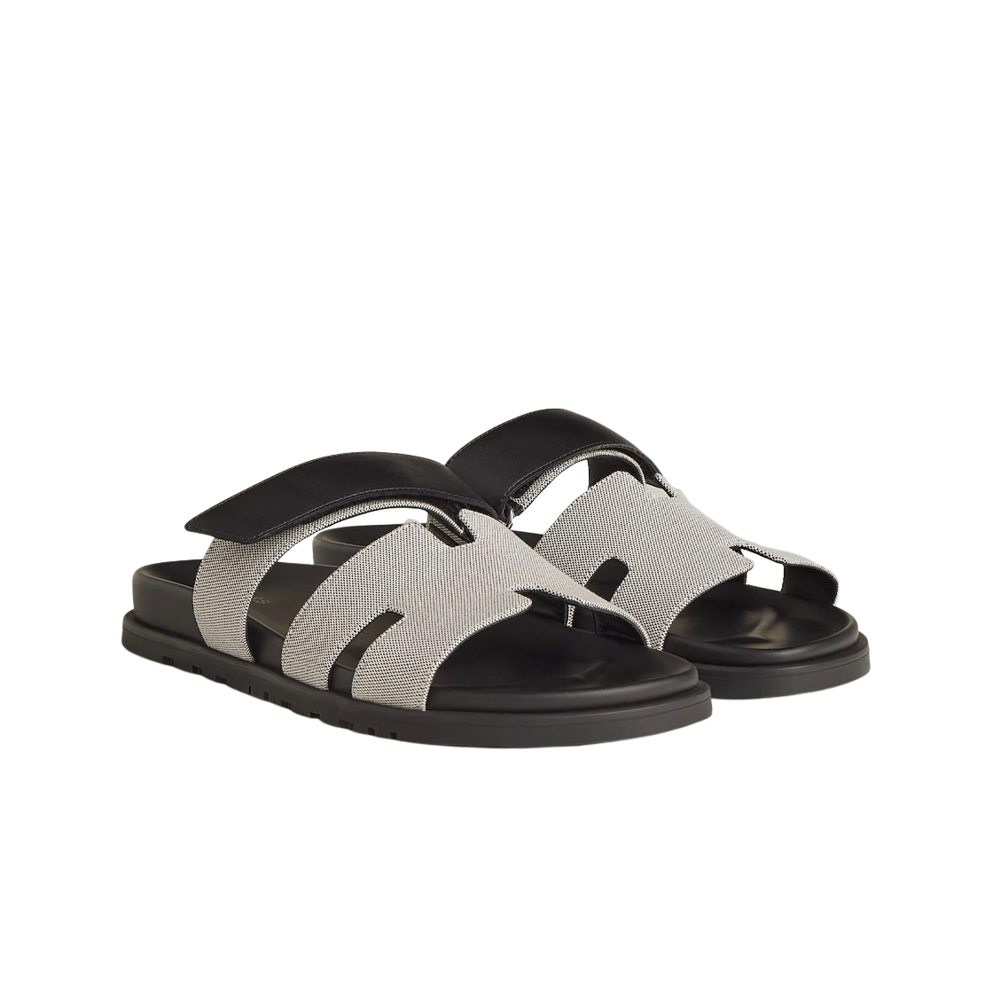 에르메스 시프레 샌들 캔버스 카프스킨 & 프루누아 누아(Hermes Chypre Sandal Canvas Calfskin & Prunoir Noir) - 2