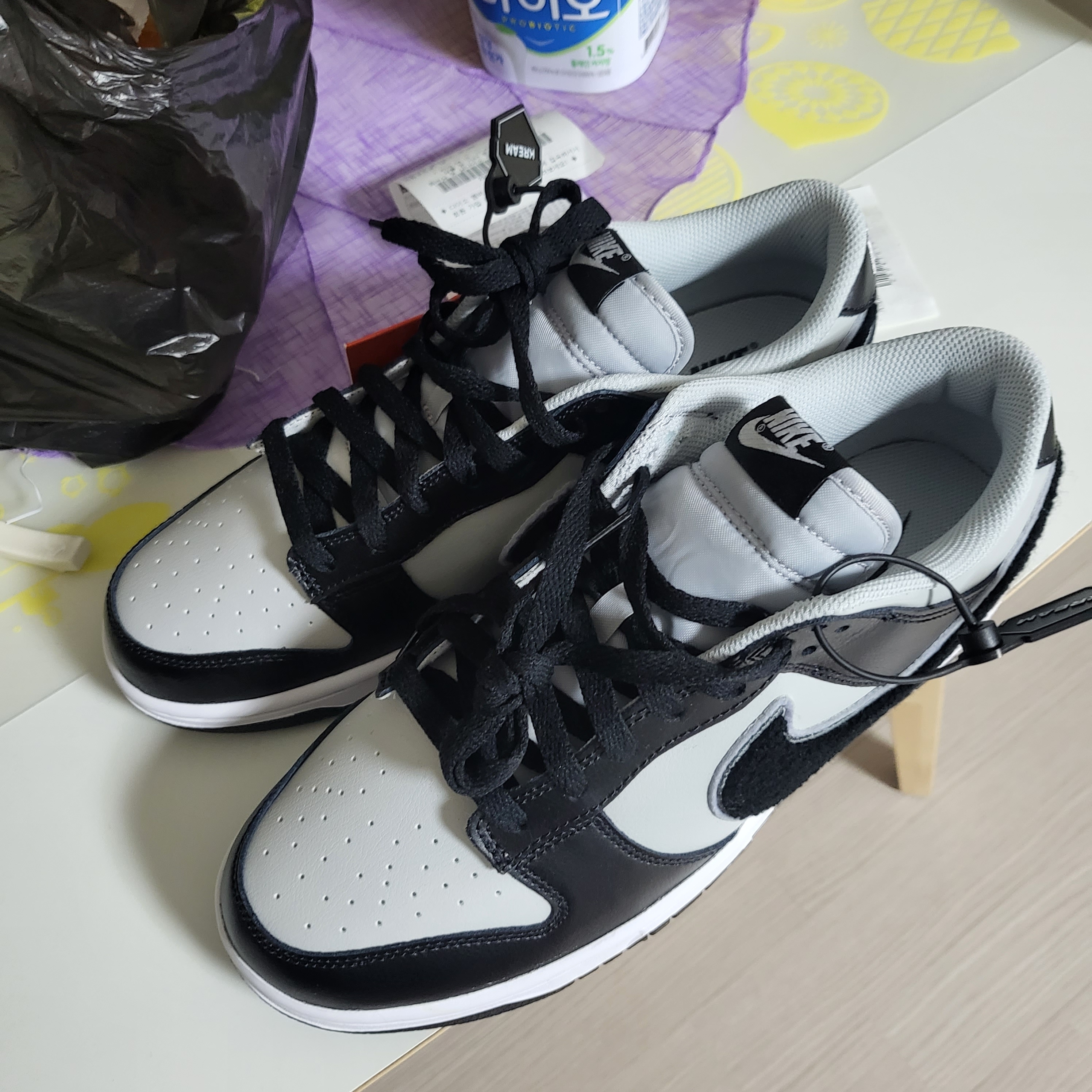 Nike Dunk Low Retro Grey Fog Black 착용 스타일