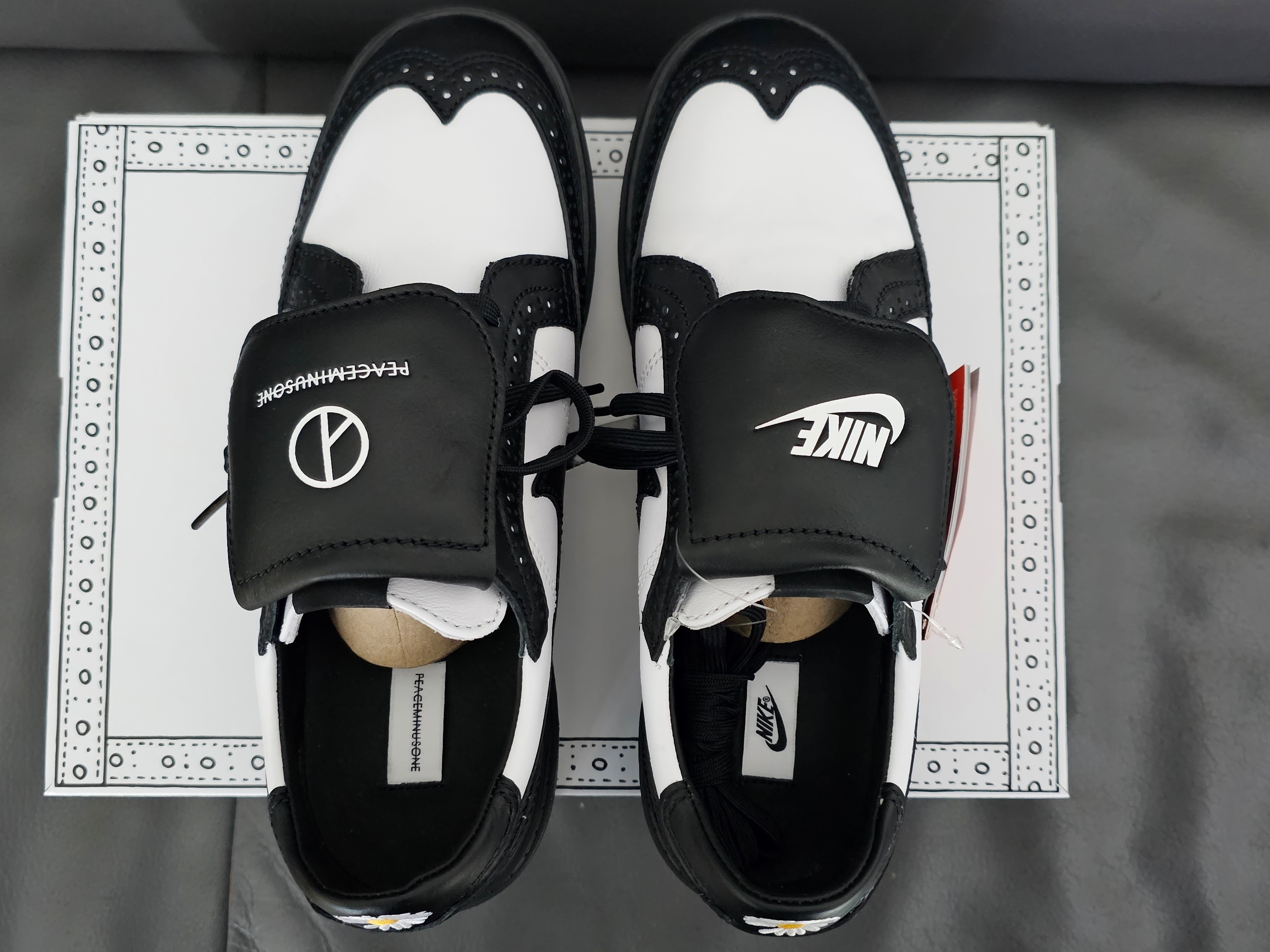 Nike x Peaceminusone Kwondo1 Black and White 착용 스타일 - 4