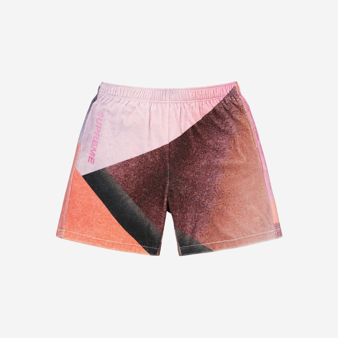 Supreme Geo Velour Shorts Pink - 23SS 상세 이미지 1