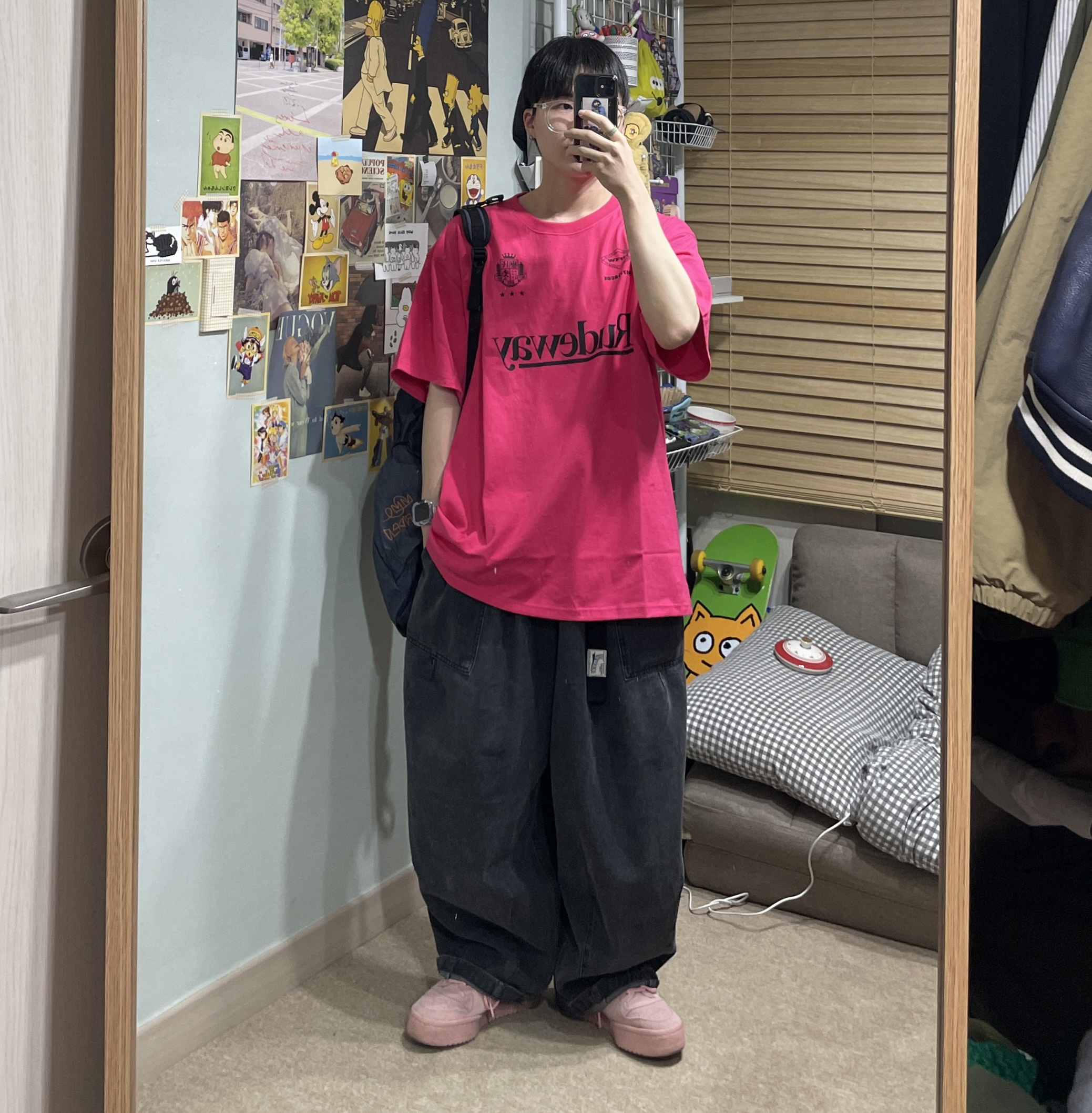 (W) Adidas Forum Bold Wonder Mauve 착용 스타일