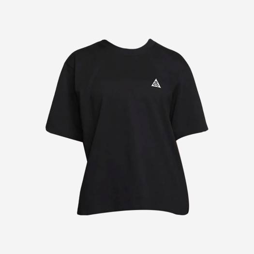 (W) 나이키 ACG 로고 티셔츠 블랙 - 아시아