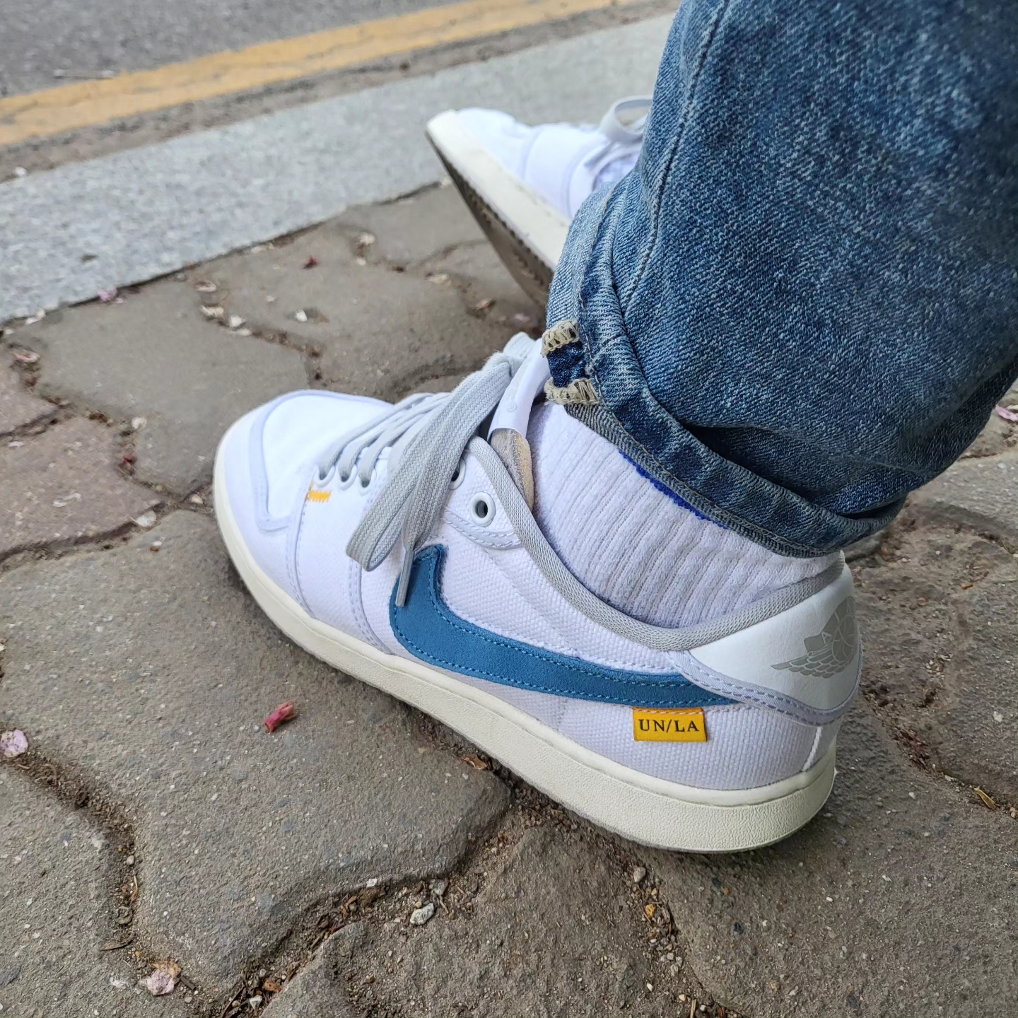 Jordan 1 x Union KO Low White 착용 스타일 - 3