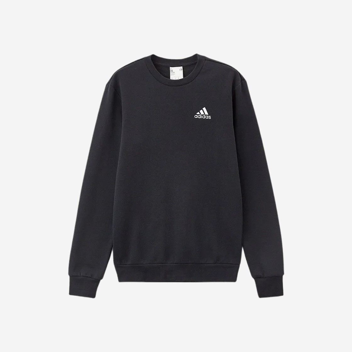 Adidas Essential Fleece Sweatshirts Black - KR Sizing 상세 이미지 1