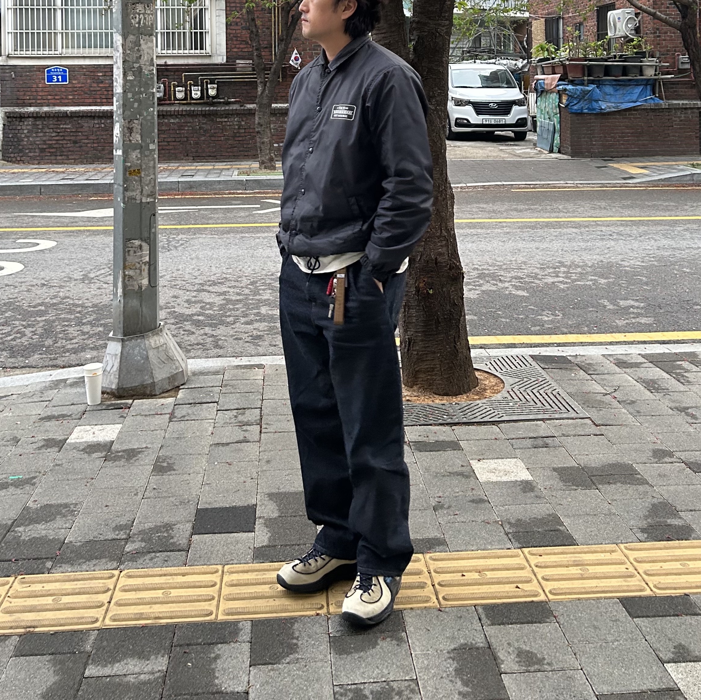 Nike x Stussy Air Penny II Rattan and Limestone 착용 스타일 - 2