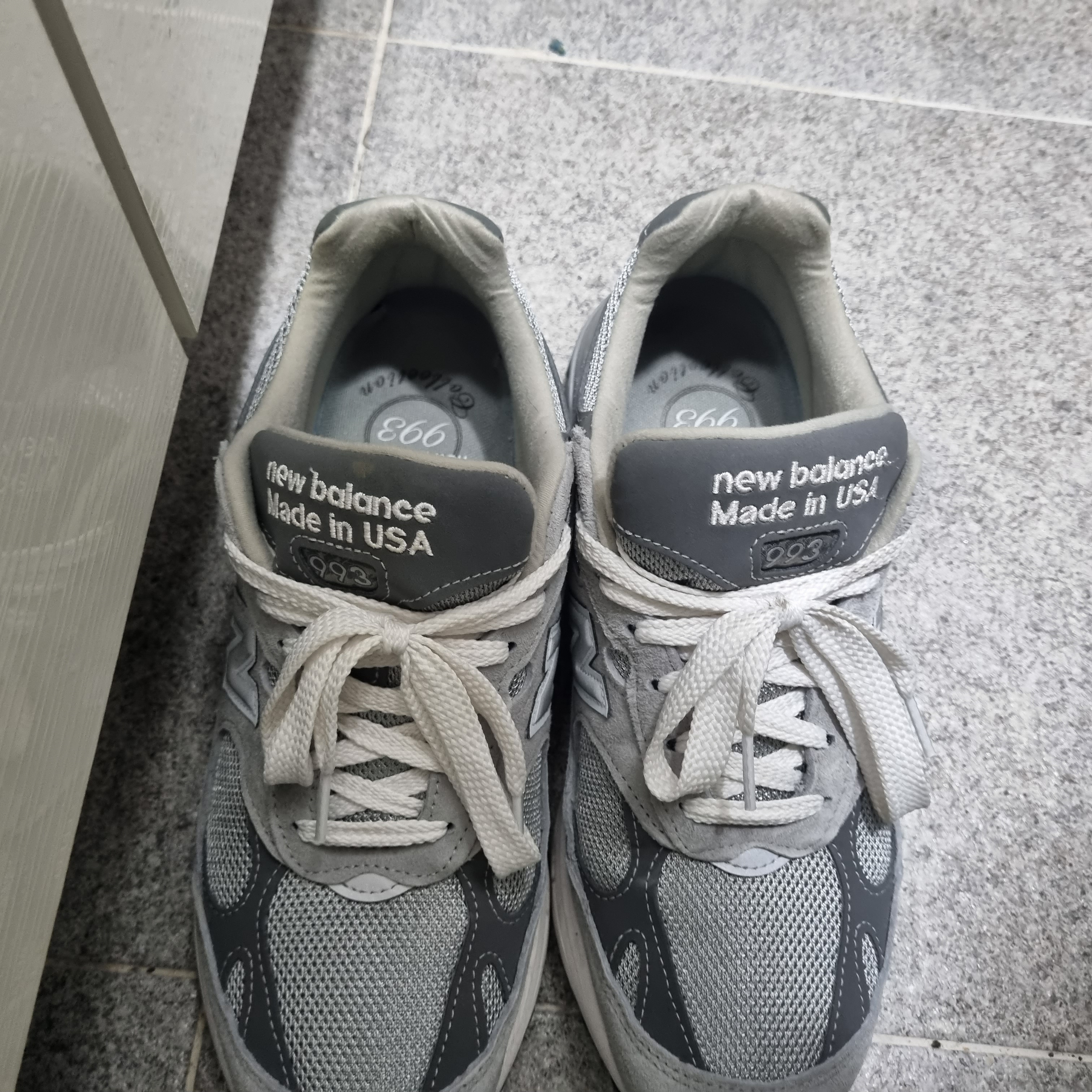 New Balance 993 Made in USA Grey - D Standard 착용 스타일 - 1