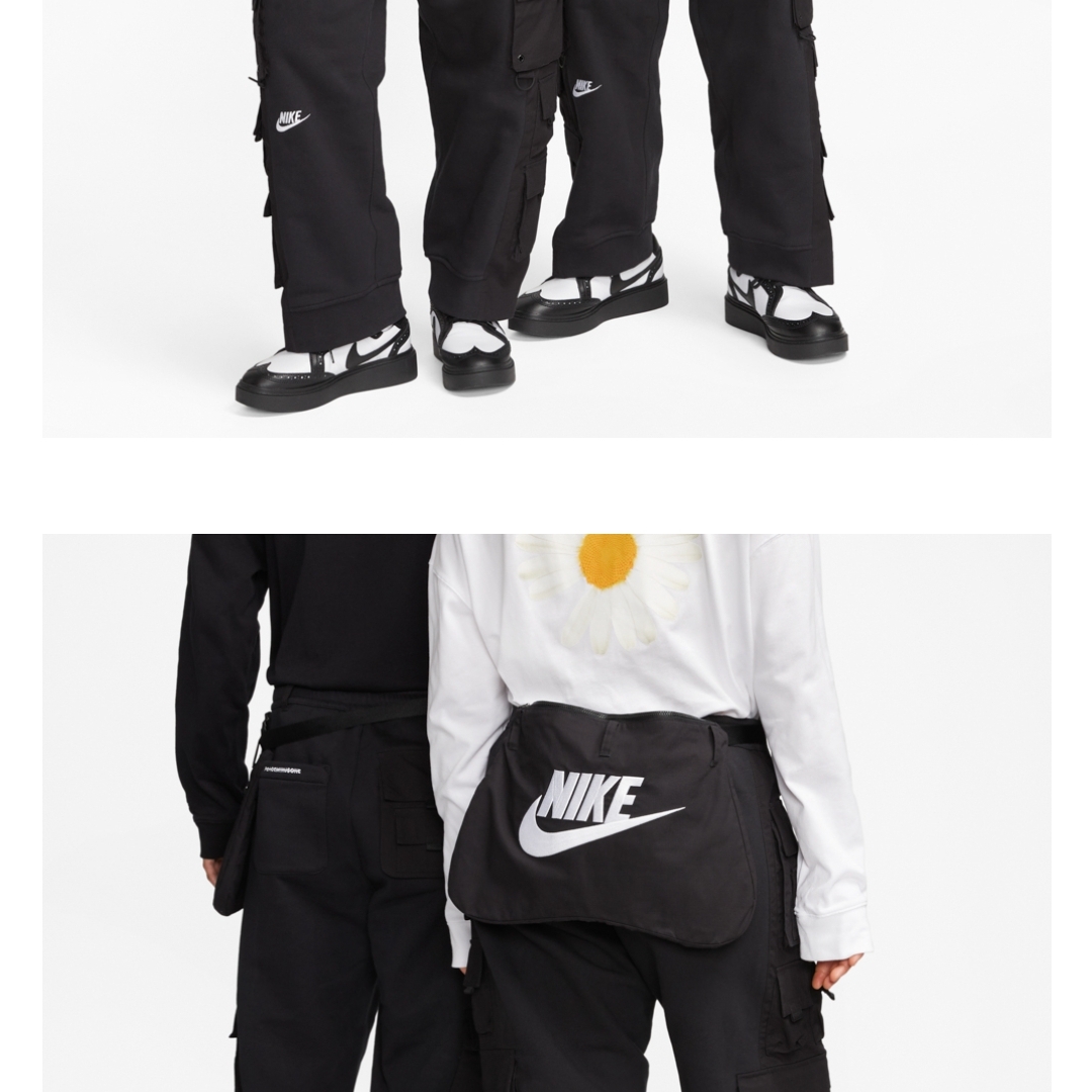 Nike x Peaceminusone Wide Pants Black (DR0096-010) 착용 스타일 - 2