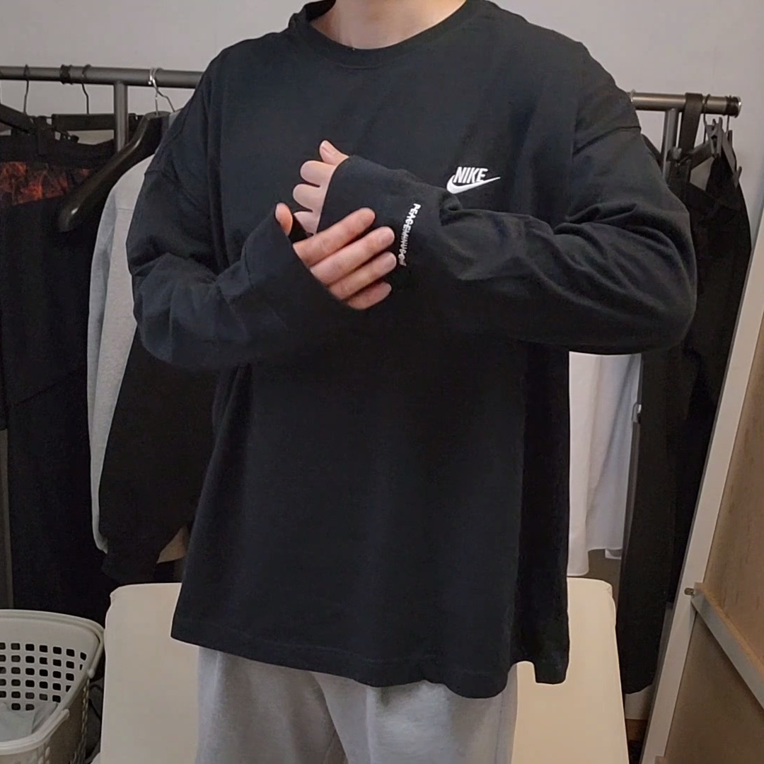 Nike x Peaceminusone LS T-Shirt Black (DR0098-010) 착용 스타일 - 2