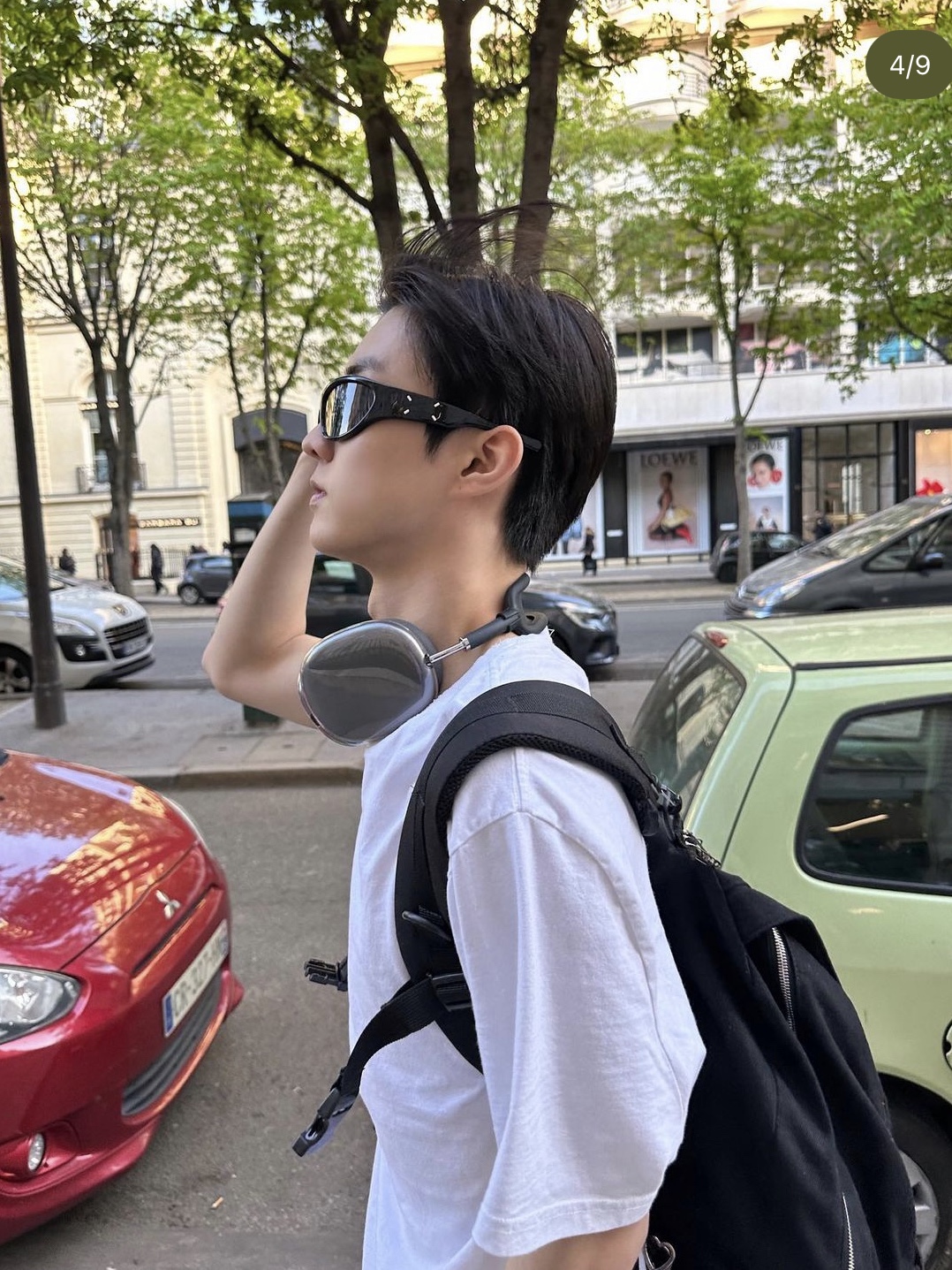 Apple AirPods Max Lightning Space Gray (Korean Ver.), Gentle Monster x Maison Margiela MM003 Black Black 착용 스타일