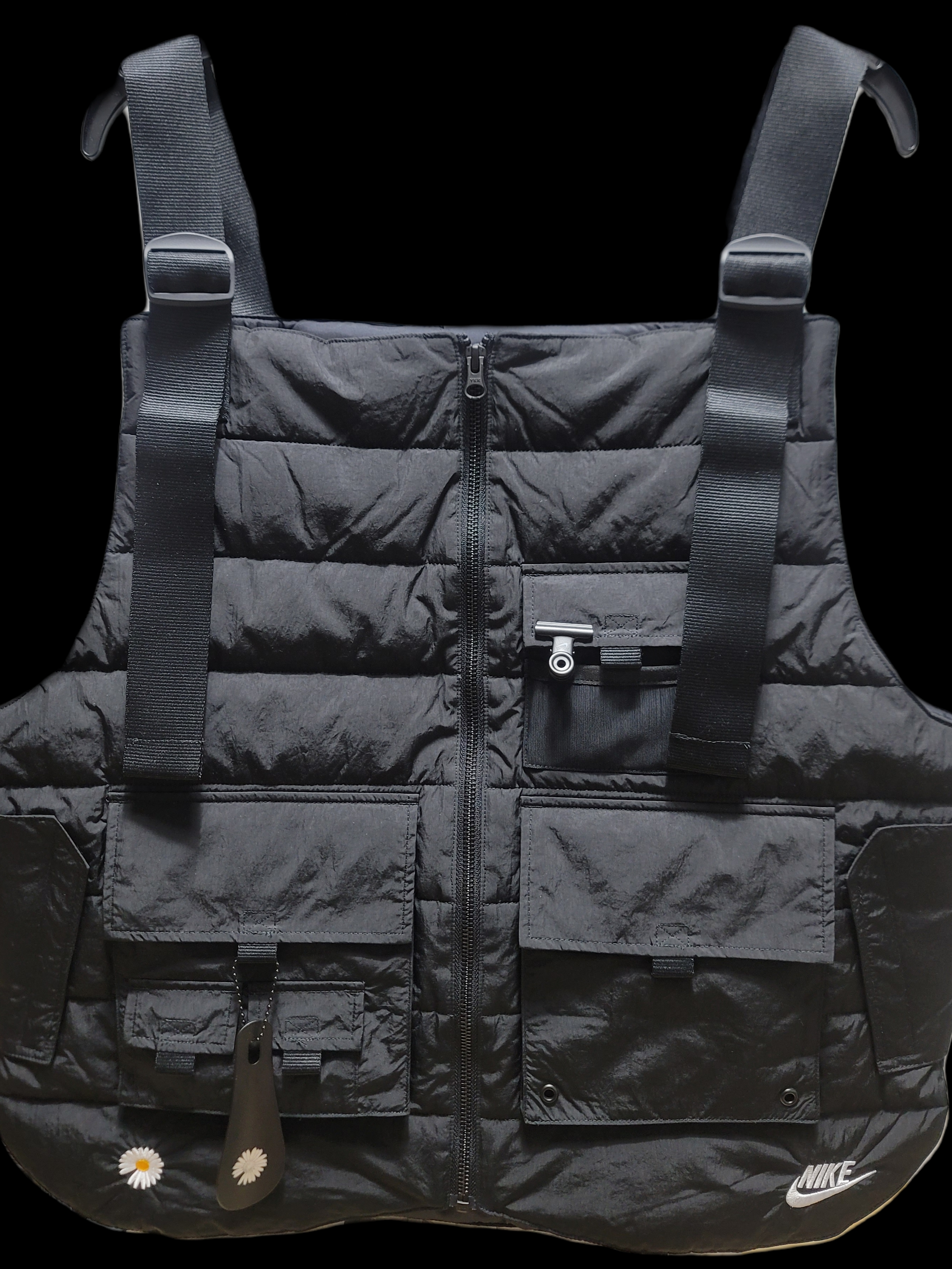 Nike x Peaceminusone 2+1 Jacket Black (DR0100-010), Jordan 1 x Travis Scott Retro Low OG SP Sail and Ridgerock 착용 스타일 - 5