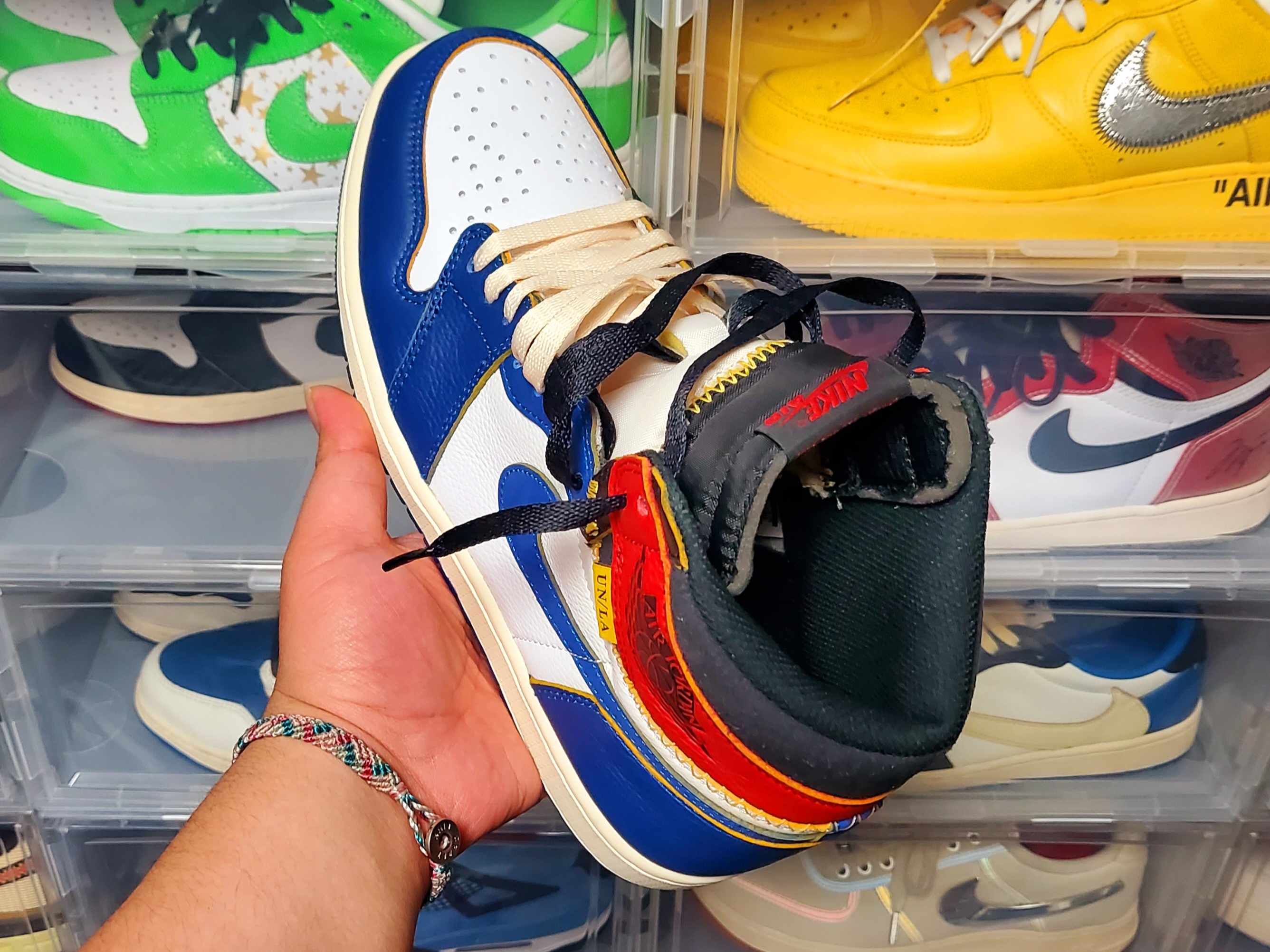 Jordan 1 x Union Retro High Blue Toe, Jordan 1 x Union Retro High Black Toe 착용 스타일 - 3