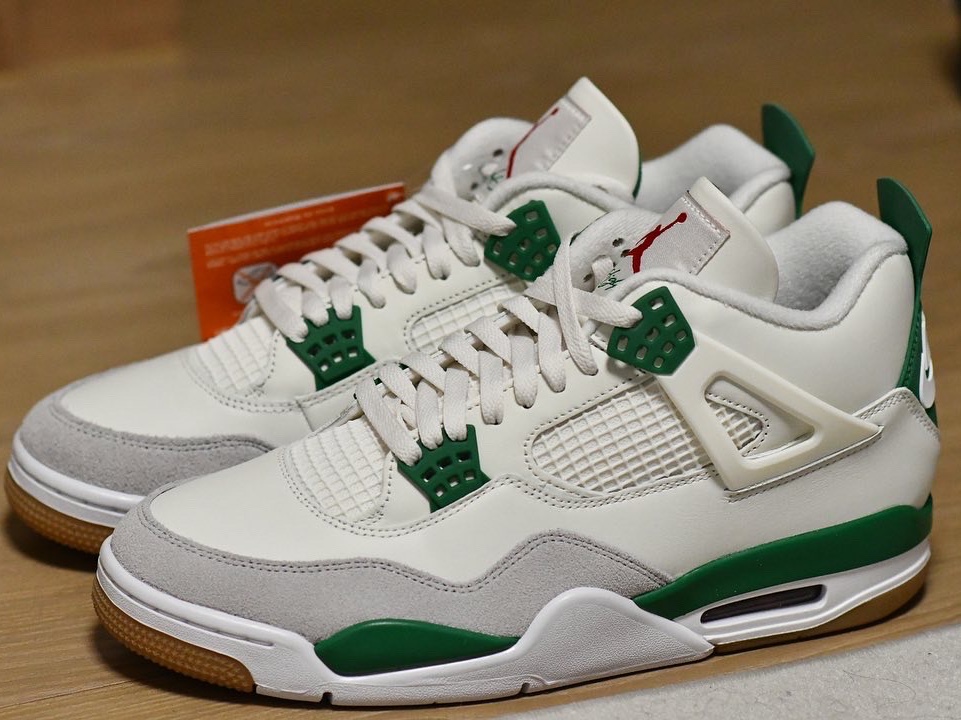 Jordan 4 x Nike SB Retro SP Pine Green 착용 스타일 - 1
