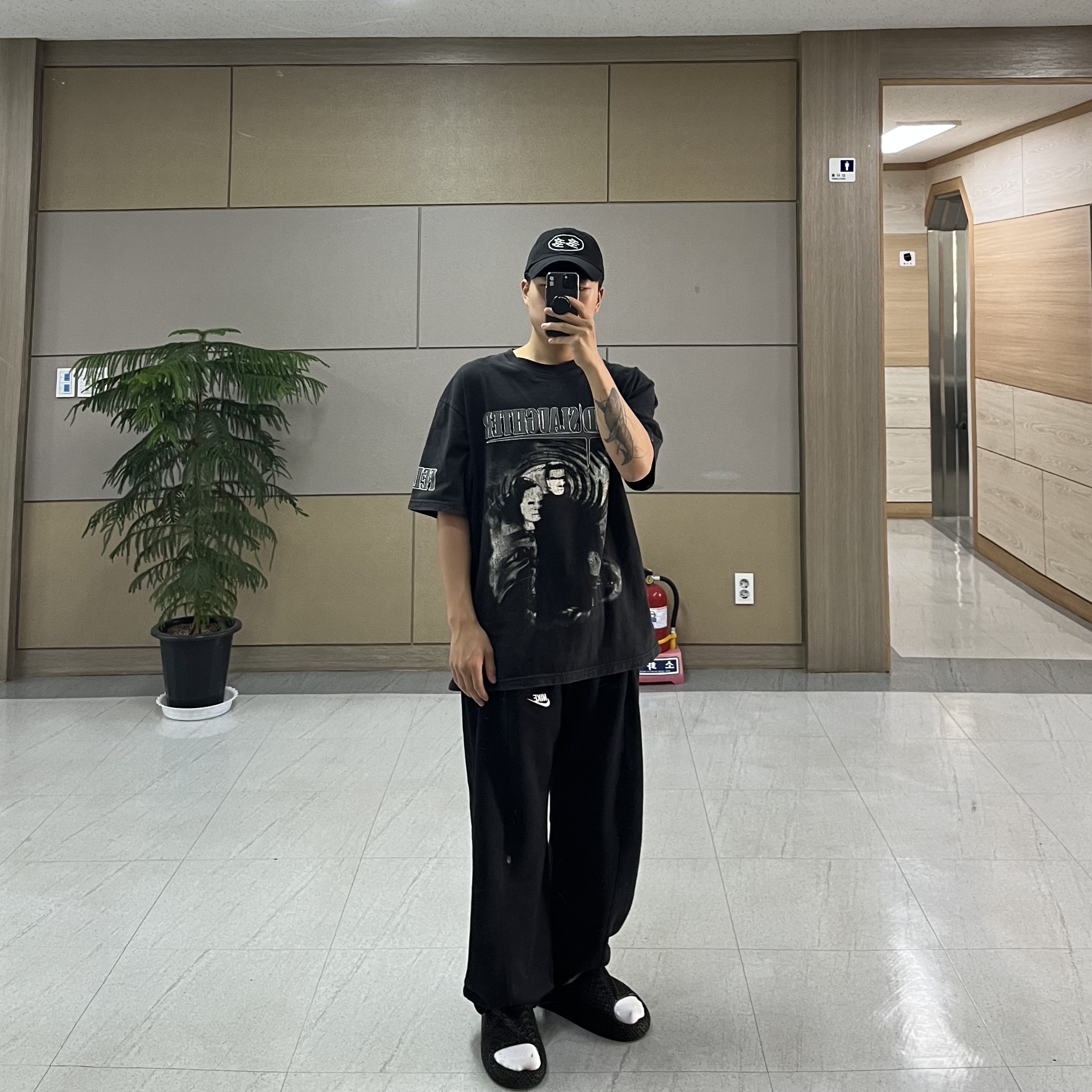 Asics Actibreeze 3D Sandal Black 착용 스타일