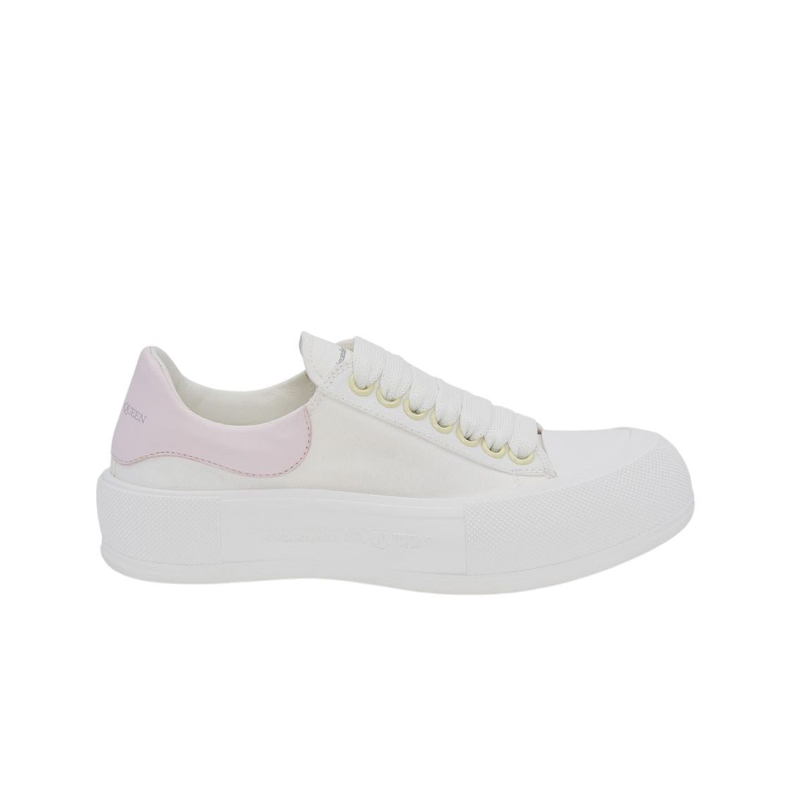 알렉산더 맥퀸 데크 레이스업 플림솔 화이트((W) Alexander McQueen Deck Lace-Up Plimsoll White) - 1