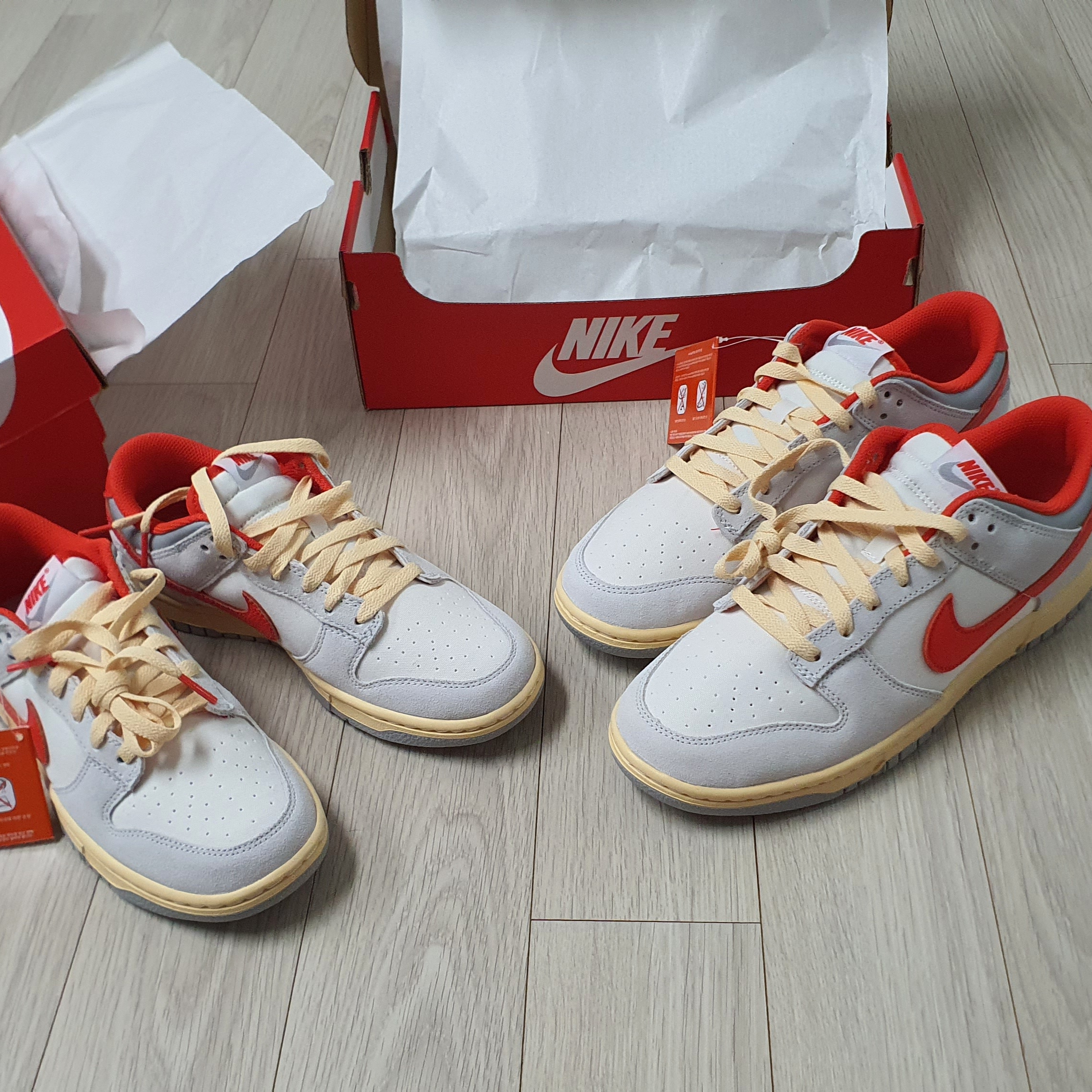Nike Dunk Low Sail Picante Red 착용 스타일 - 2