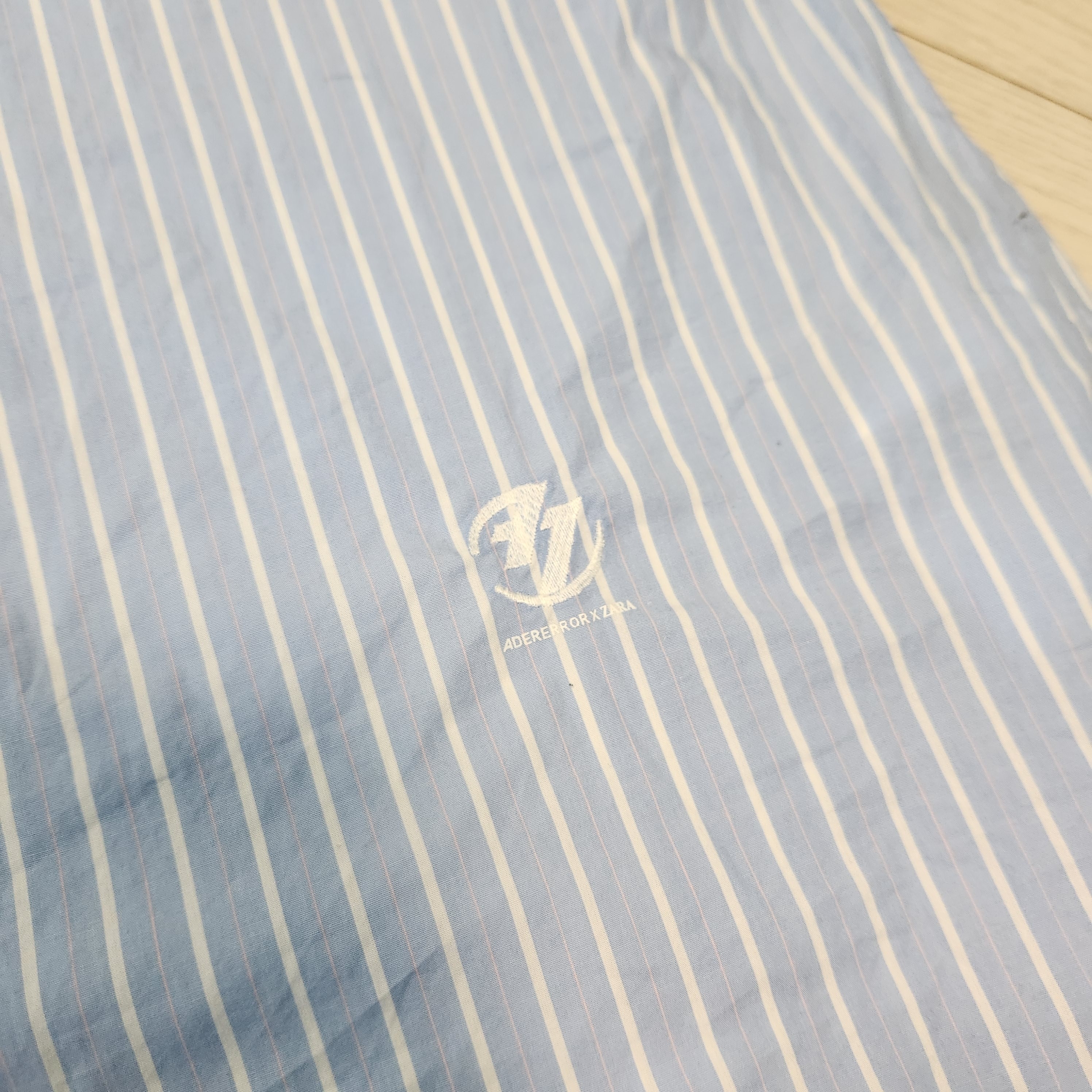 Zara x Ader Error Striped Poplin Shirt Stripe 착용 스타일 - 3
