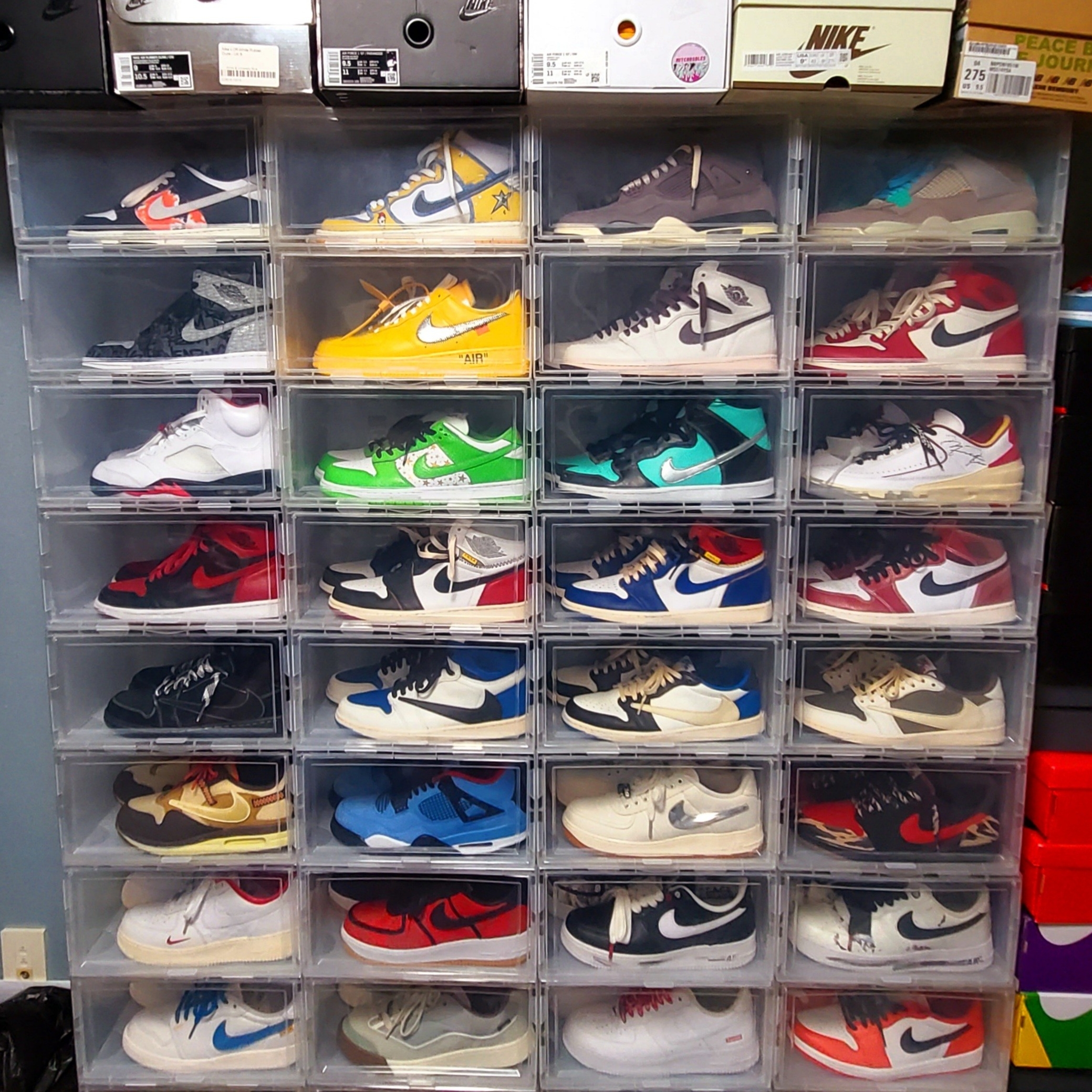 Jordan 1 x Travis Scott x Fragment Retro High OG SP Military Blue, Jordan 1 x Travis Scott x Fragment Retro Low OG SP Military Blue 착용 스타일 - 1
