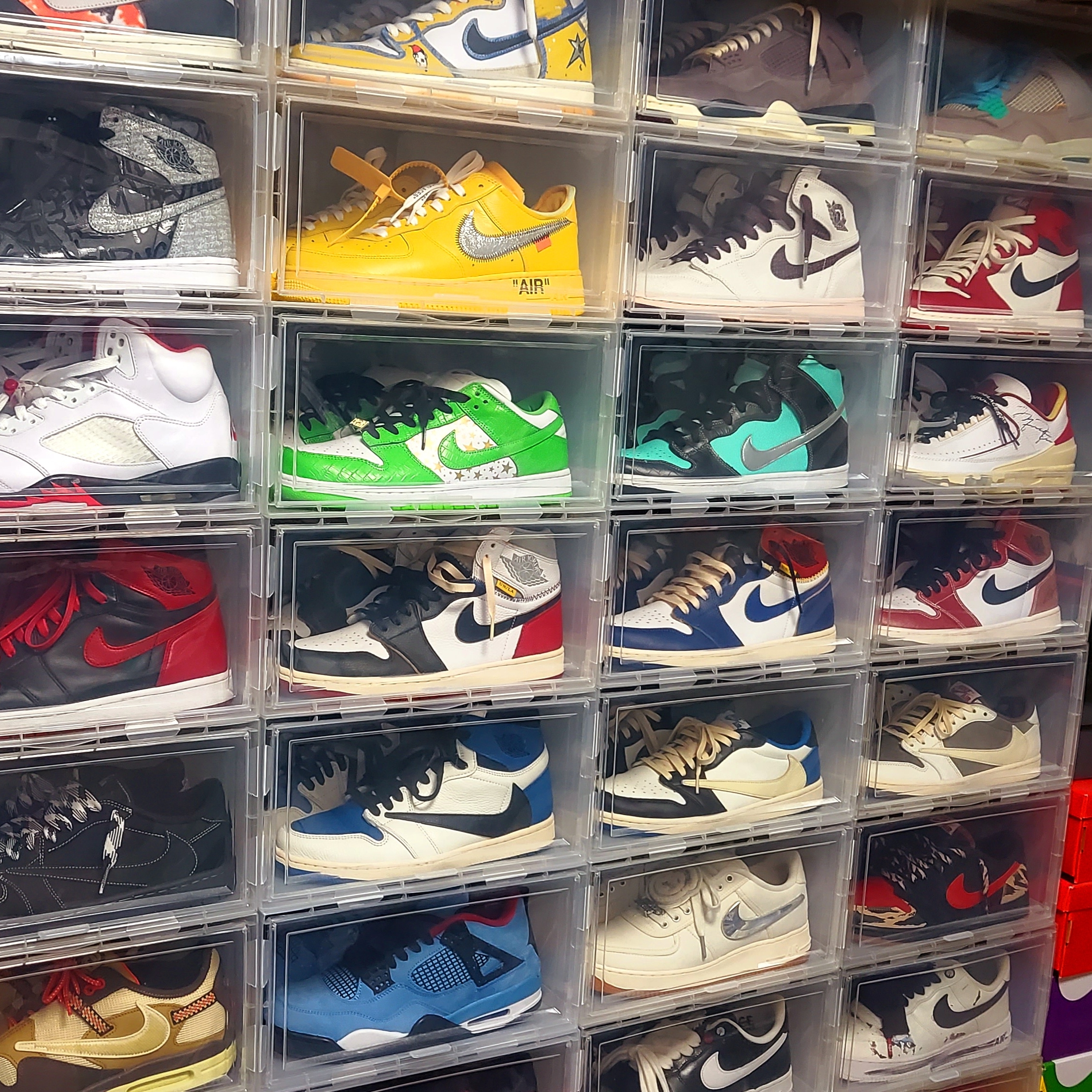 Jordan 1 x Travis Scott x Fragment Retro High OG SP Military Blue, Jordan 1 x Travis Scott x Fragment Retro Low OG SP Military Blue 착용 스타일 - 2